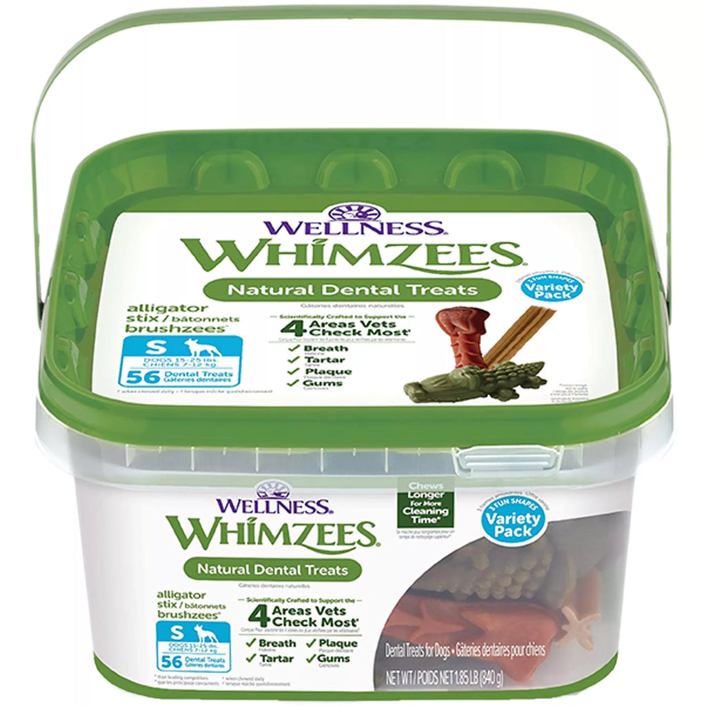 WHIMZEES Variety Value Box Small Dental Dog Treat - Natural Pet Food, Grain-Free Pet Food, 56 Count