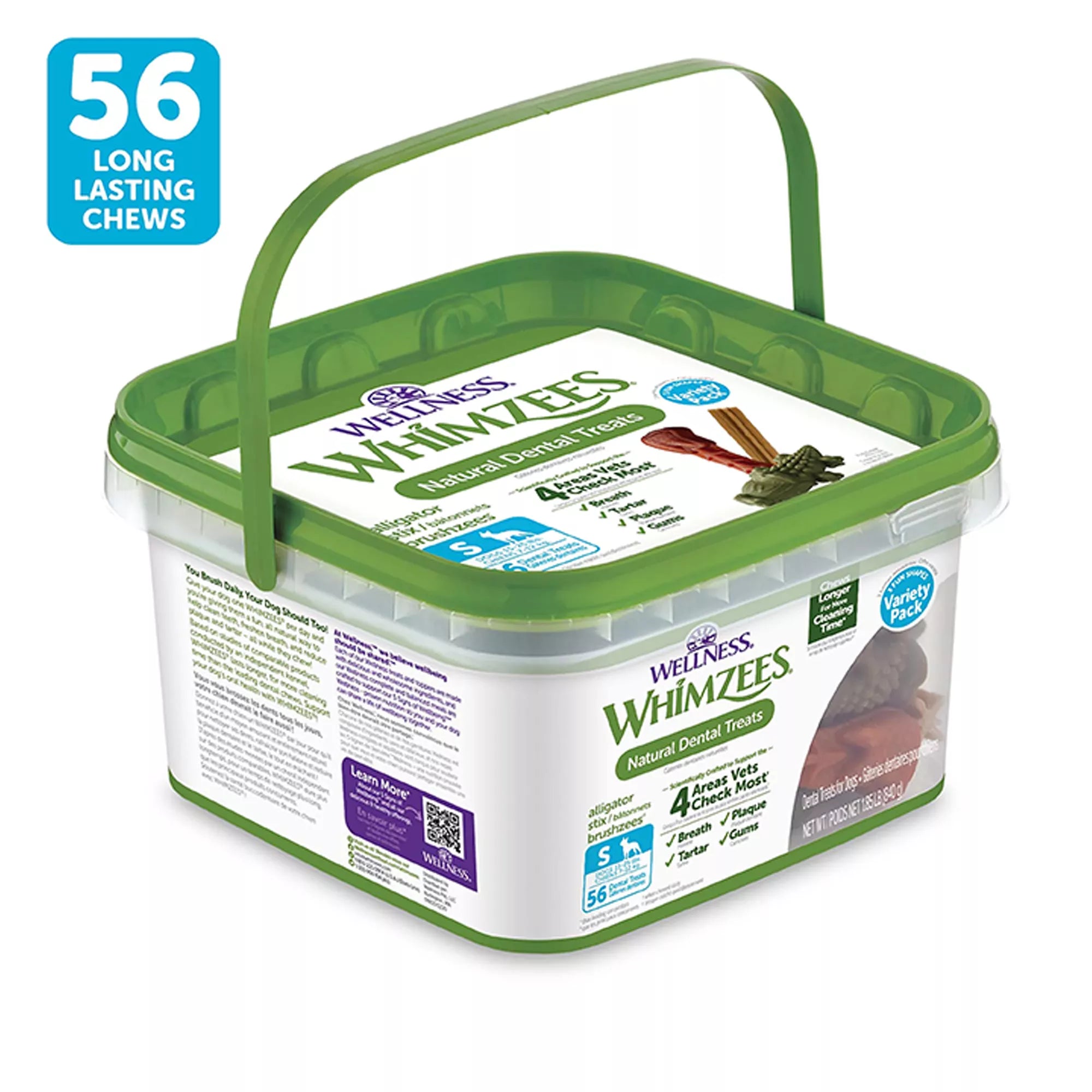 WHIMZEES Variety Value Box Small Dental Dog Treat - Natural Pet Food, Grain-Free Pet Food, 56 Count