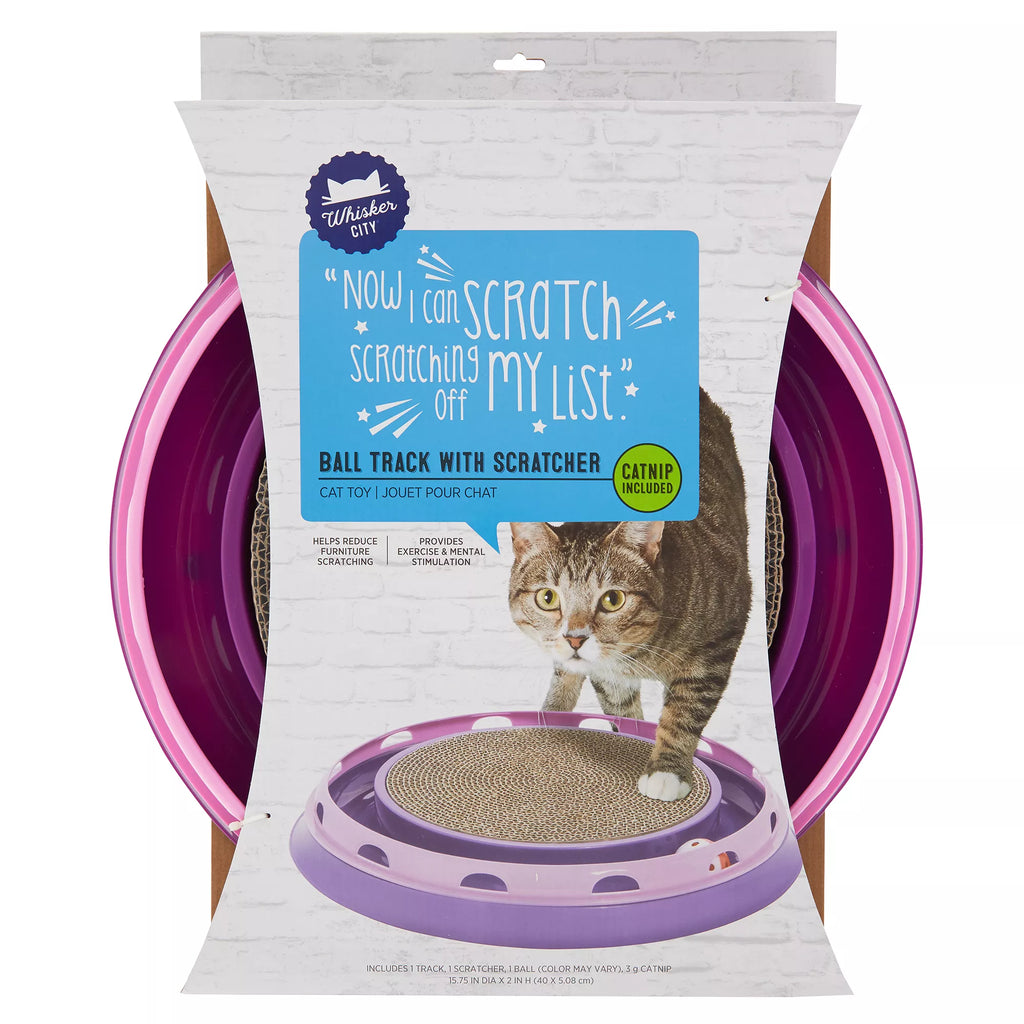 Whisker City Ball Track & Scratcher Cat Toy