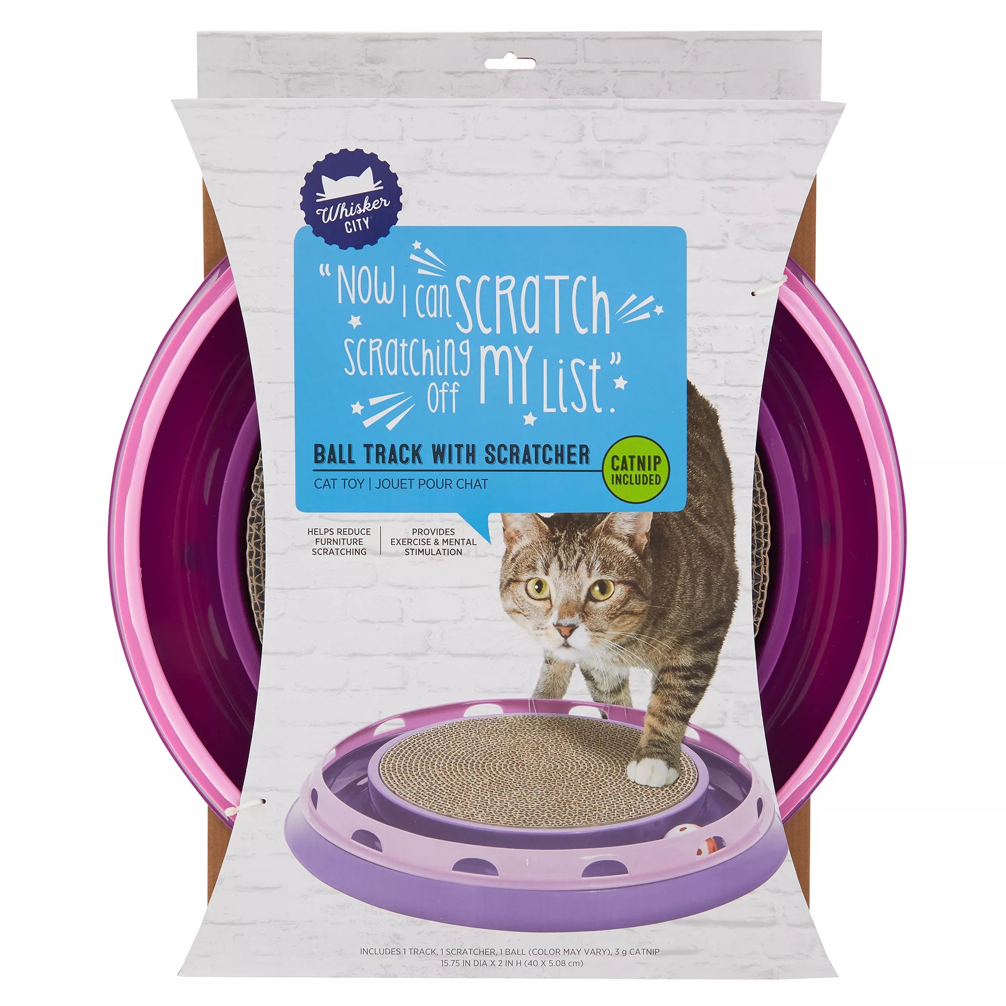 Whisker City Ball Track & Scratcher Cat Toy