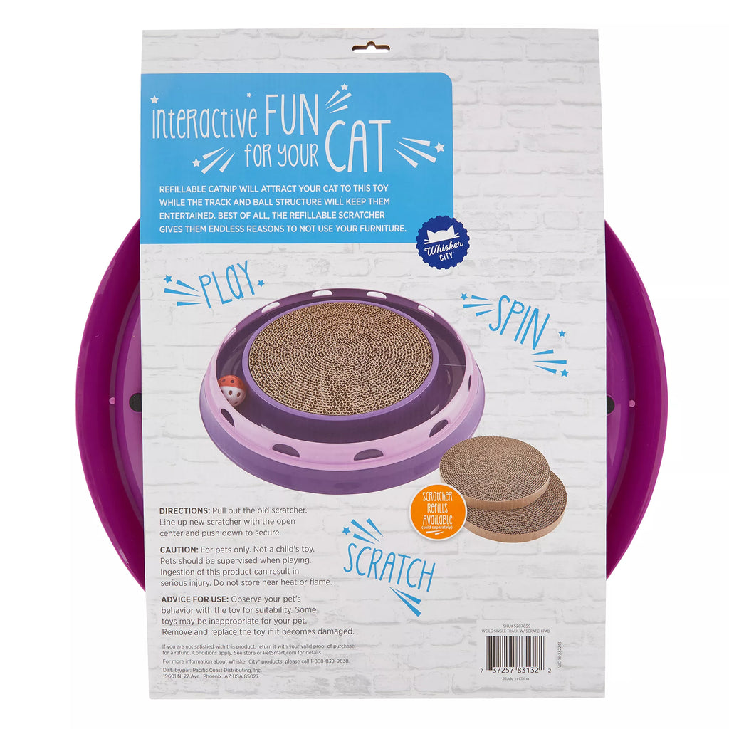 Whisker City Ball Track & Scratcher Cat Toy