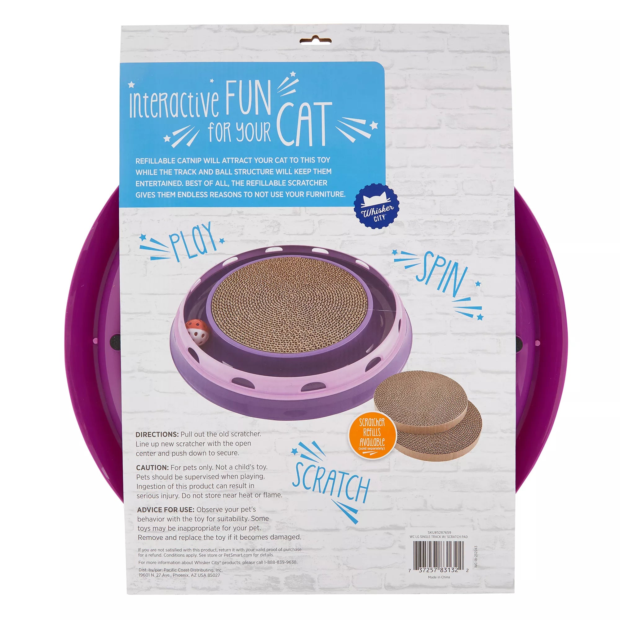 Whisker City Ball Track & Scratcher Cat Toy