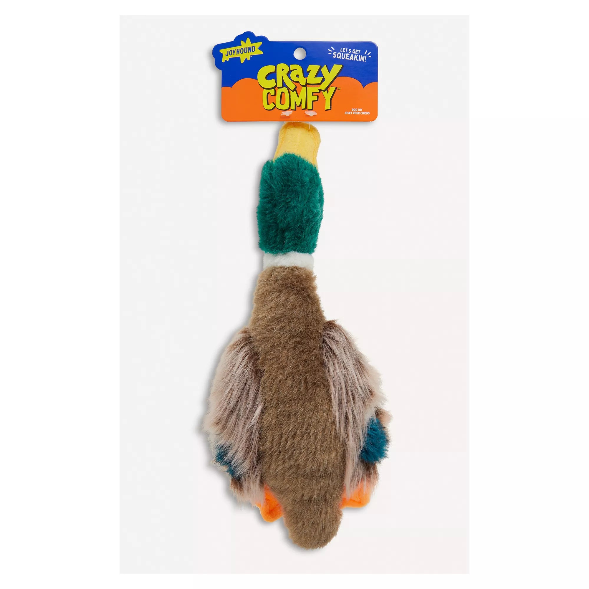 Joyhound Crazy Comfy Realistic Duck Dog Toy - Plush, Squeaker