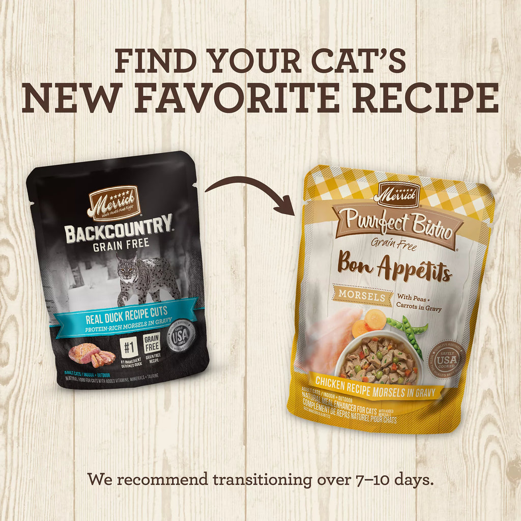 Merrick Backcountry Wet Cat Food - Adult - 3 Oz., Grain-Free Pet Food, Natural Pet Food