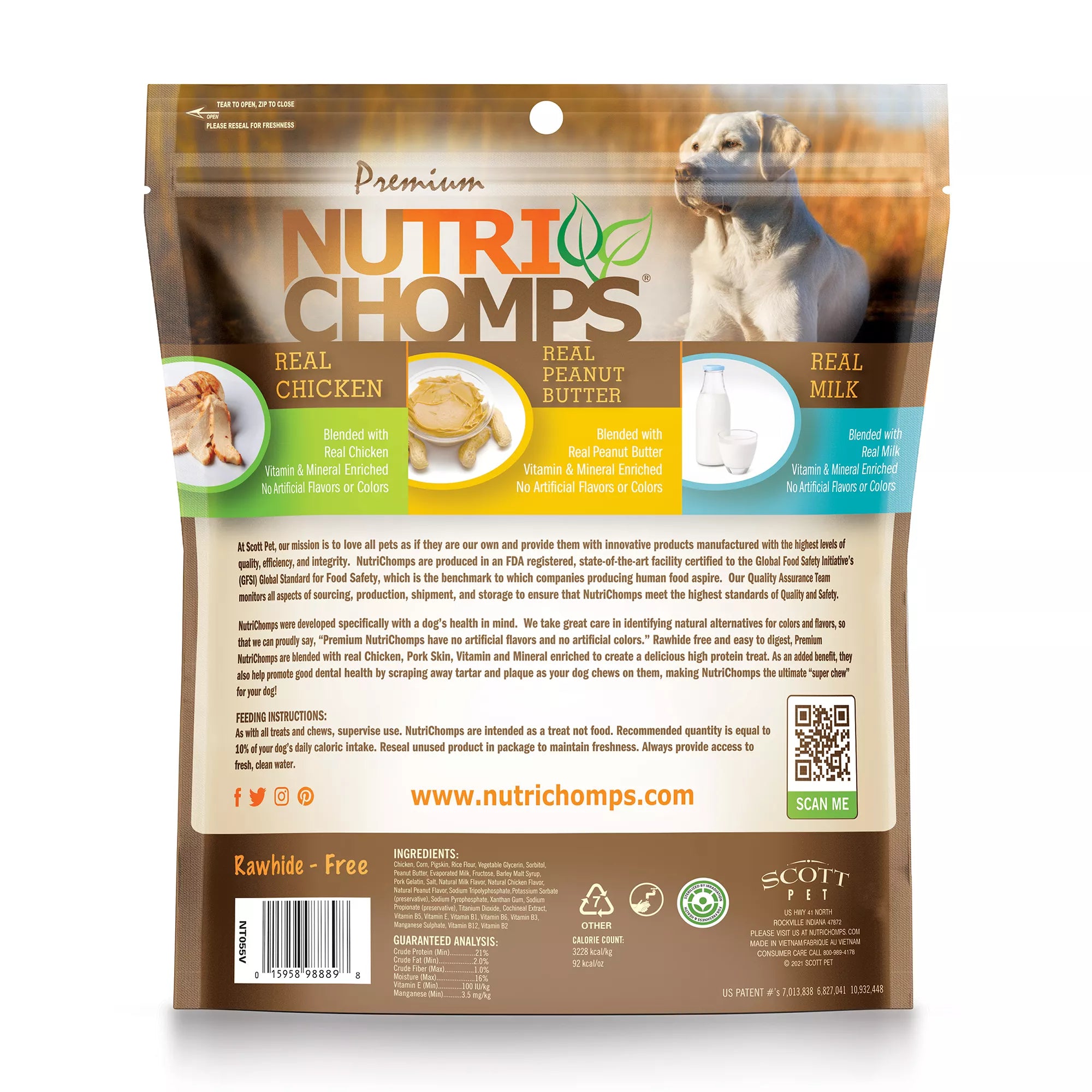 Nutri Chomps Rawhide-Free Braided 6" Dog Treat - 10 Count