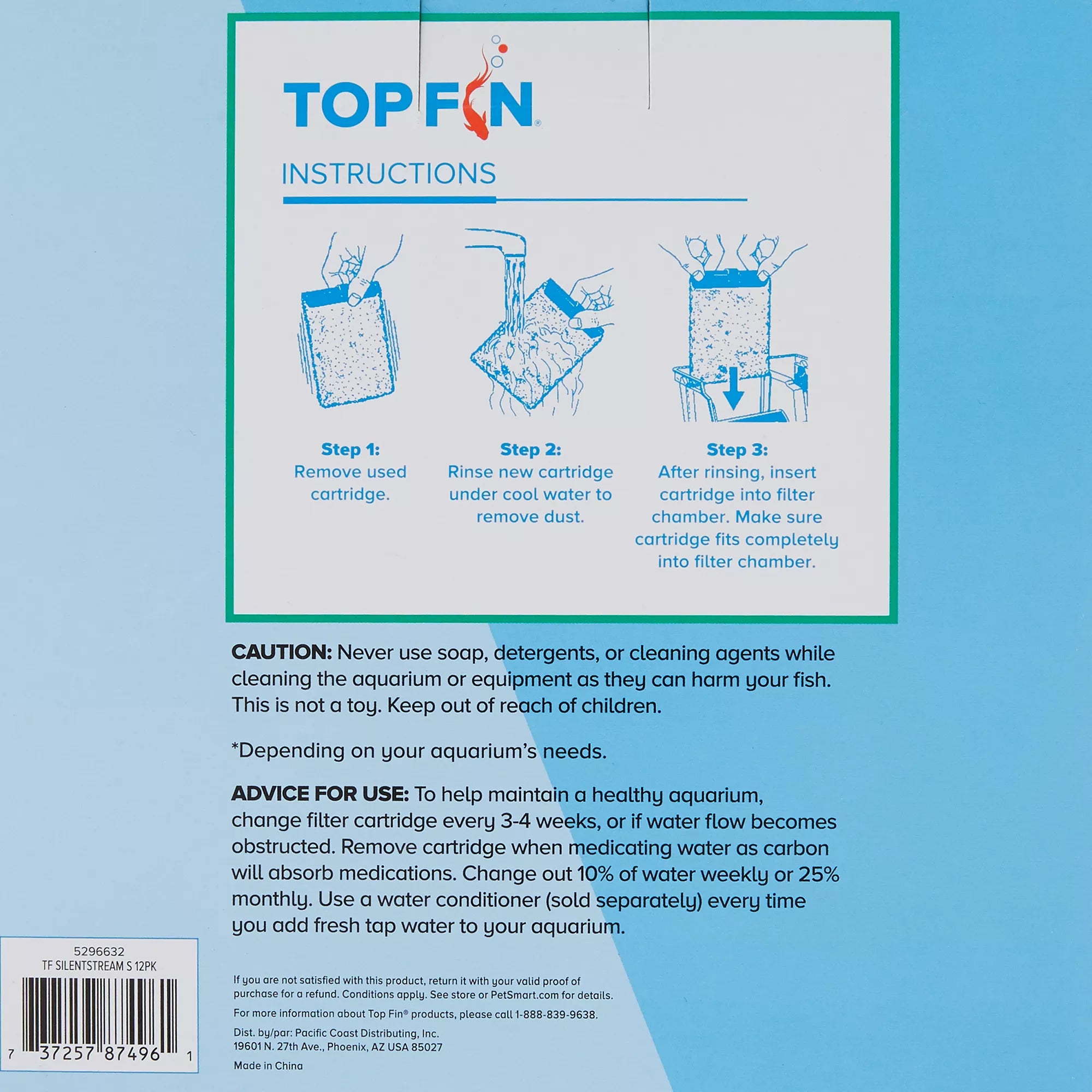 Top Fin PF-S Silenstream Aquarium Filter Cartridges