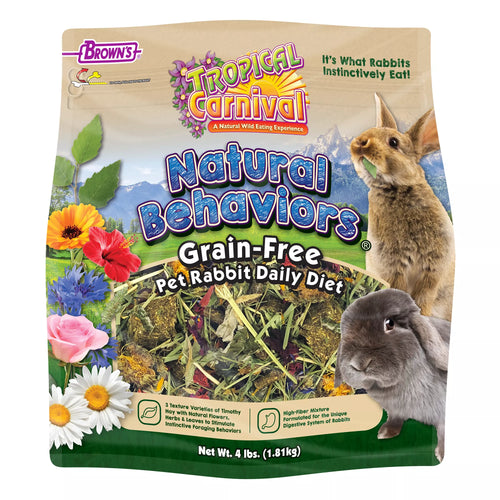 Brown's Tropical Carnival Natural Pet Food Behaviors Grain-Free Rabbit Food