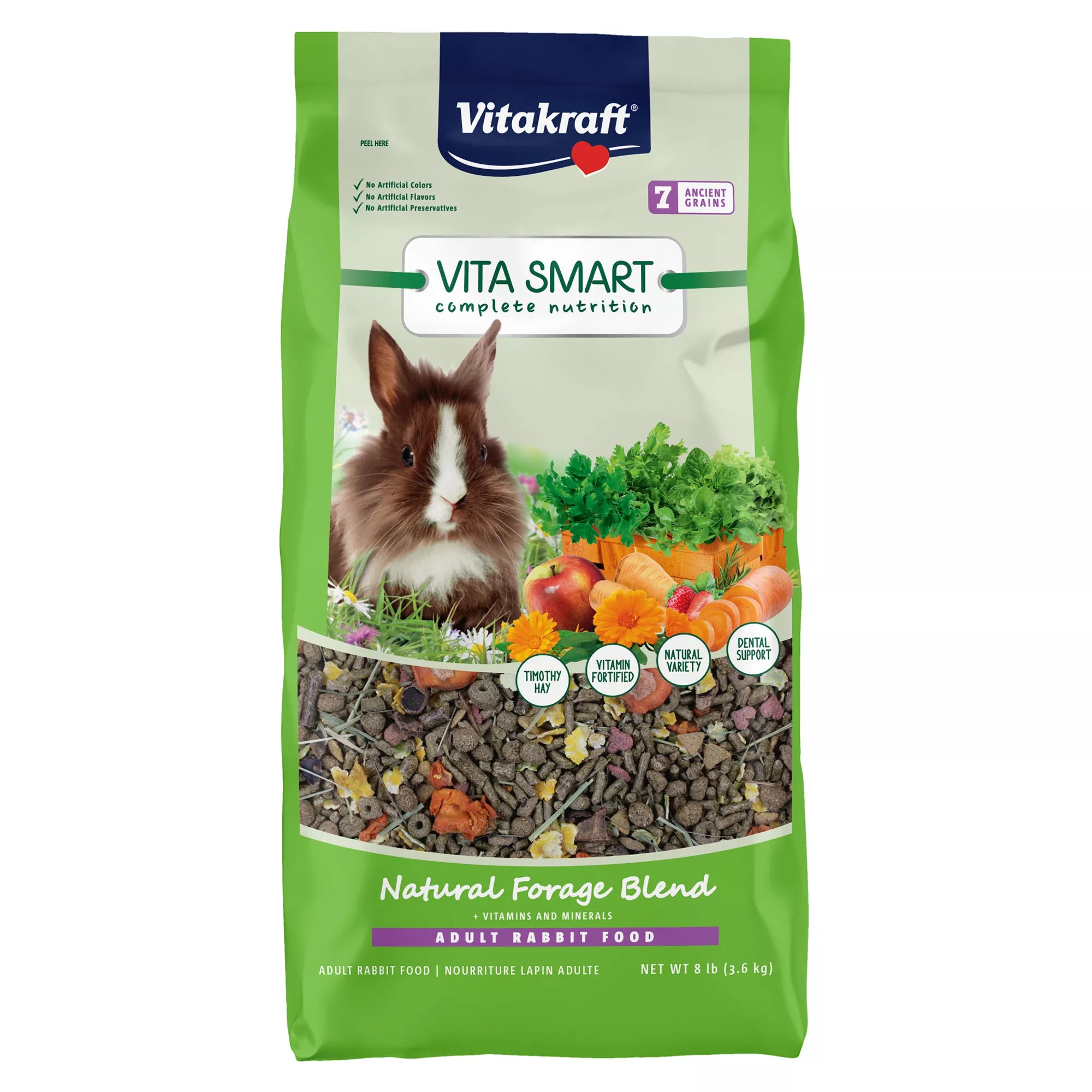 Vitakraft Vita Smart Complete Nutrition Natural Pet Food Forage Blend Adult Rabbit Food