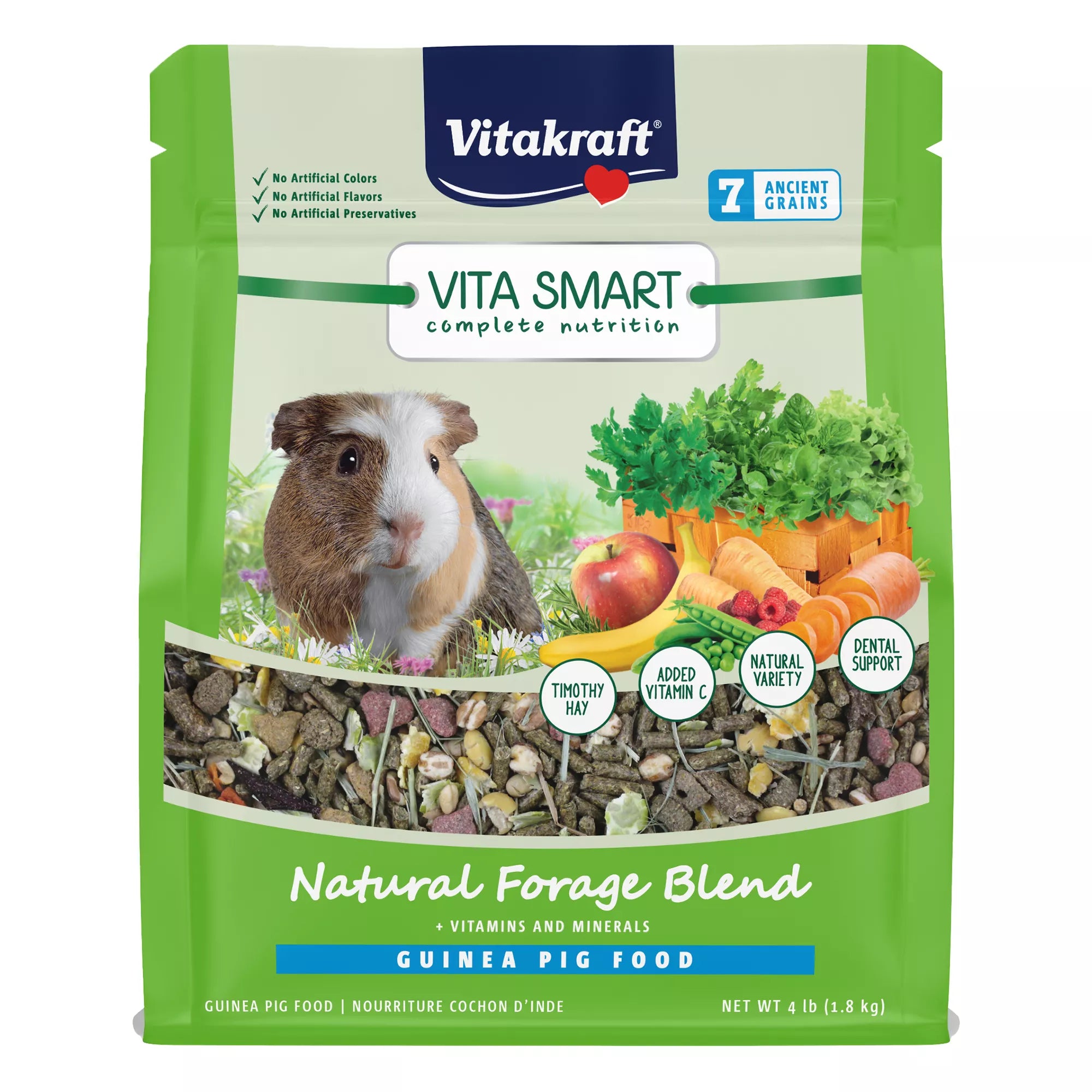 Vitakraft Vita Smart Complete Nutrition Natural Pet Food Forage Blend Guinea Pig Food