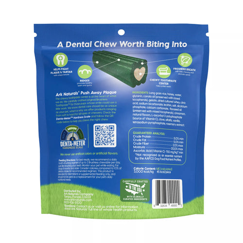 Ark Natural Pet Foods Brushless Toothpaste 4-in-1 Small Dog Dental Chews - 8-20 lbs.
