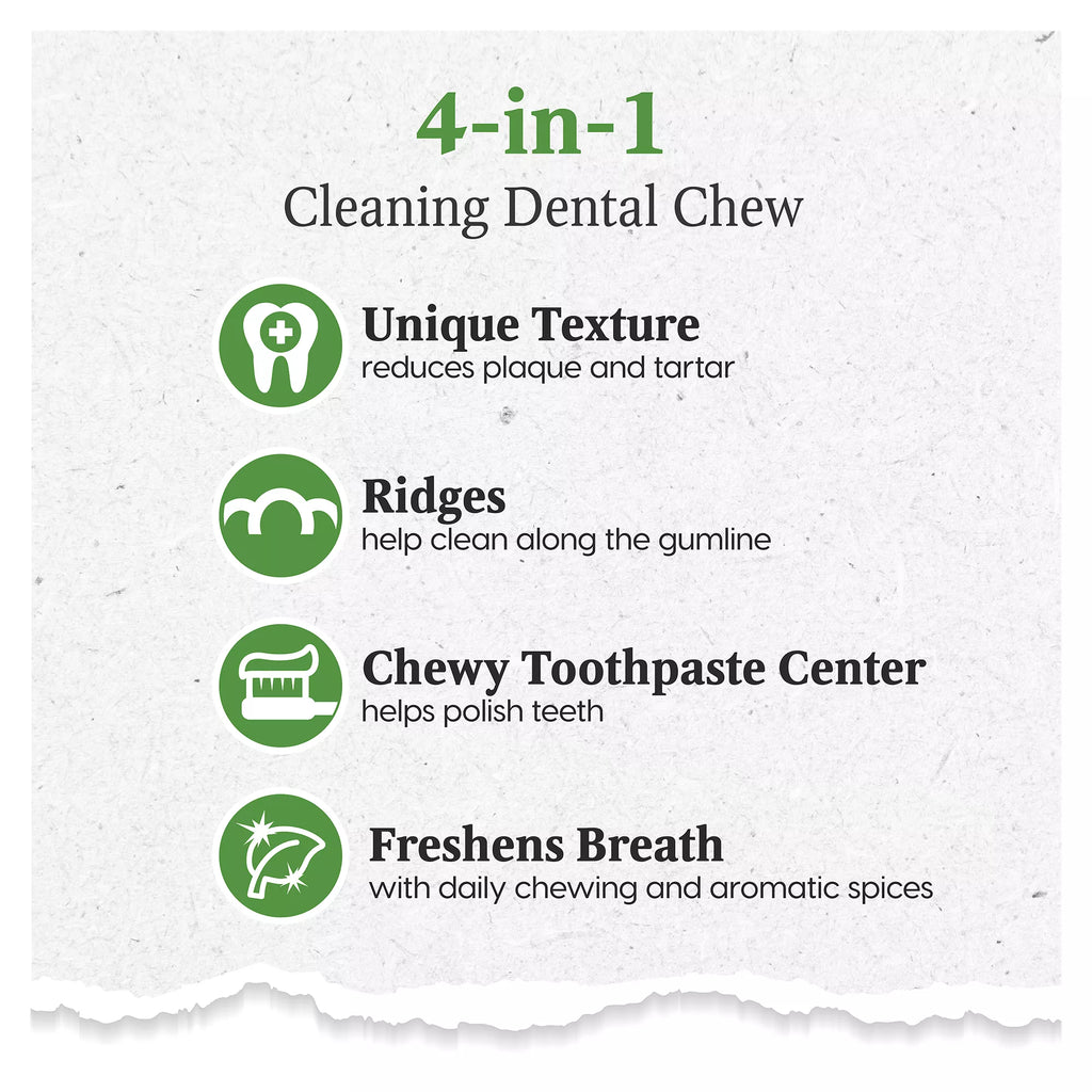 Ark Natural Pet Foods Brushless Toothpaste 4-in-1 Small Dog Dental Chews - 8-20 lbs.