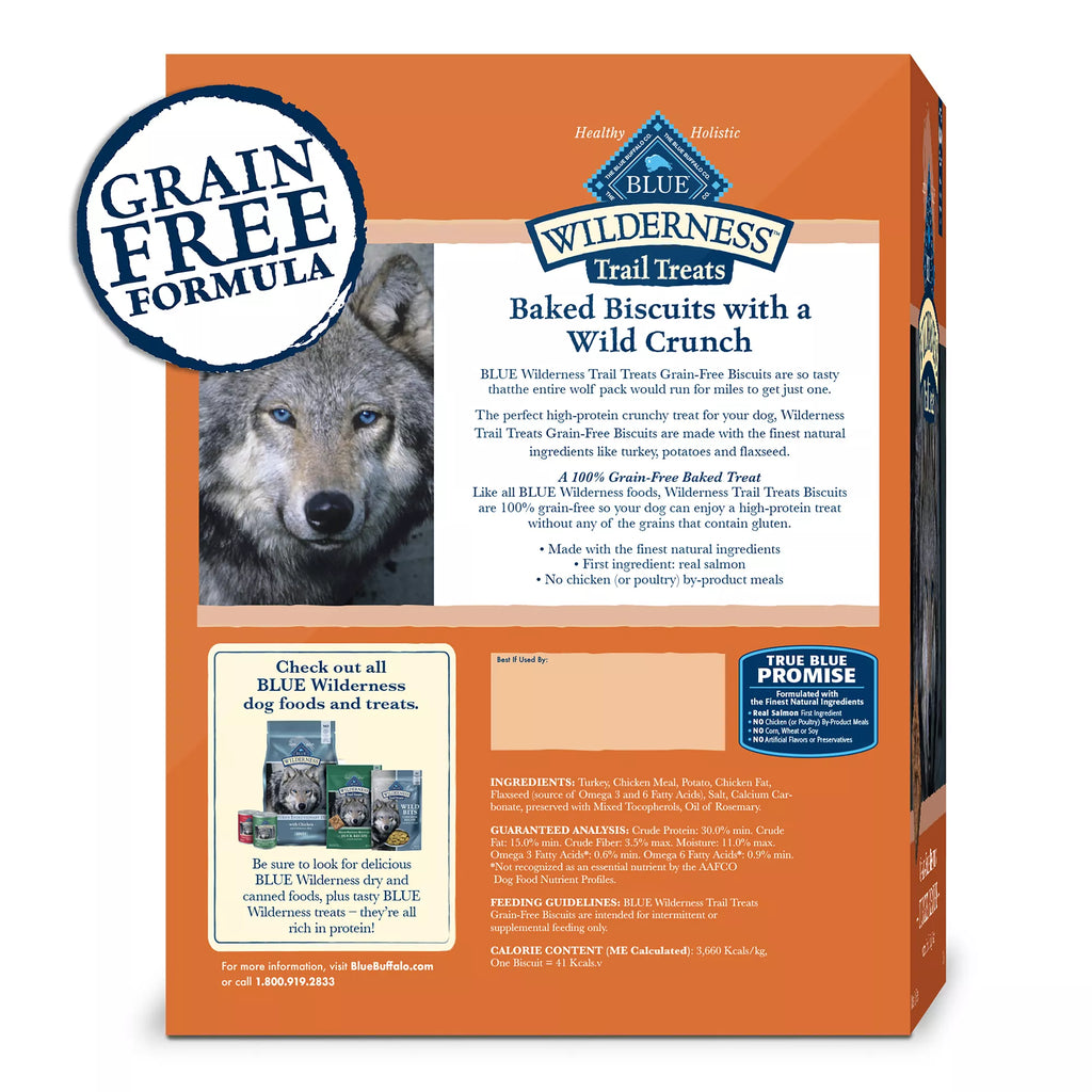 Blue Buffalo Wilderness All Life Stages Dog Treats - Natural Pet Food, Turkey