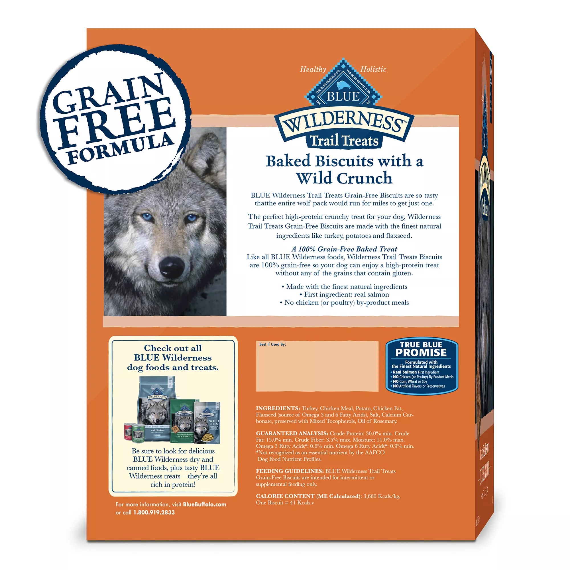 Blue Buffalo Wilderness All Life Stages Dog Treats - Natural Pet Food, Turkey