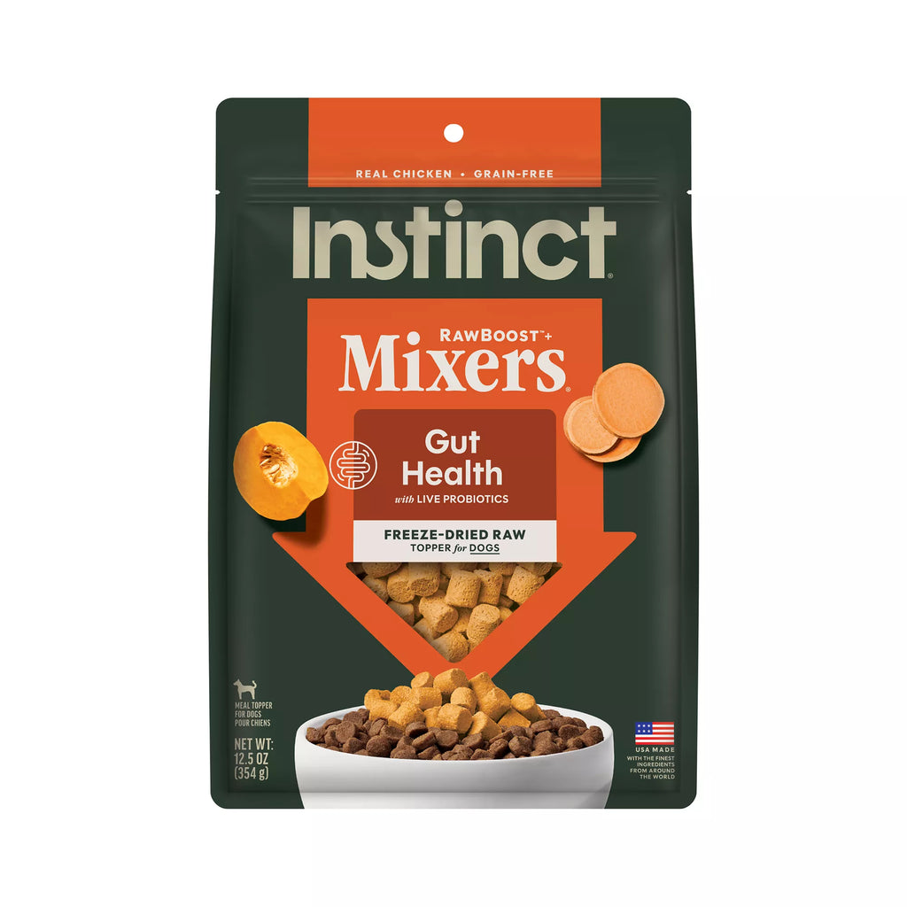 Instinct Raw Boost Mixers Gut Health All Life Stages Dog Food Topper - Grain-Free Pet Food, Freeze-Dried