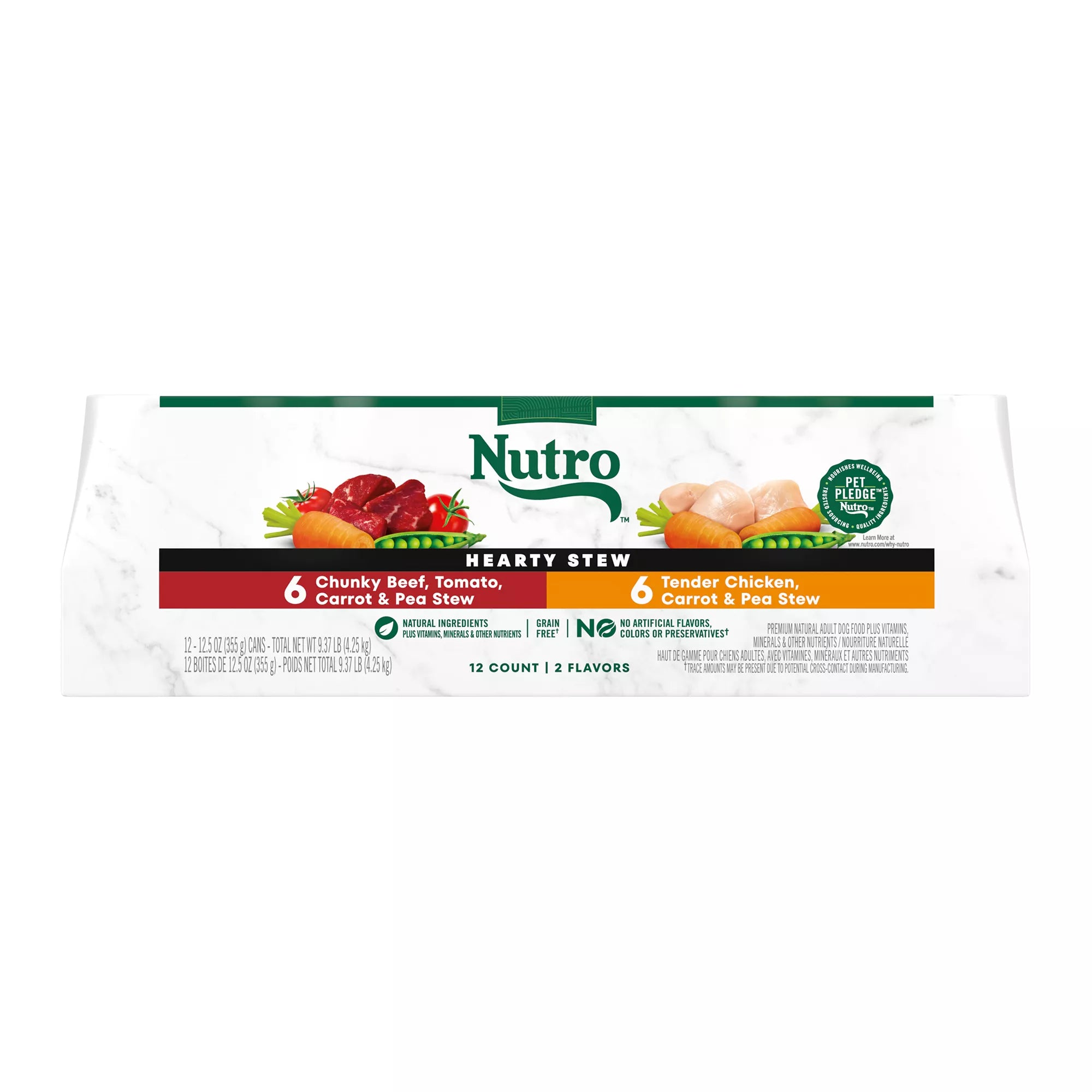 Nutro Natural Pet Food Choice All Life Stage Wet Dog Food - Grain-Free Pet Food, Pet Food Variety Pack, 12 Count