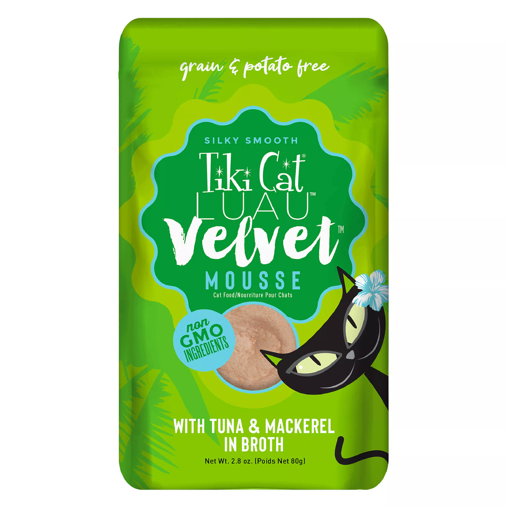 Tiki Cat Velvet Mousse Cat Food - Non-GMO, Grain & Potato Free, 2.8oz
