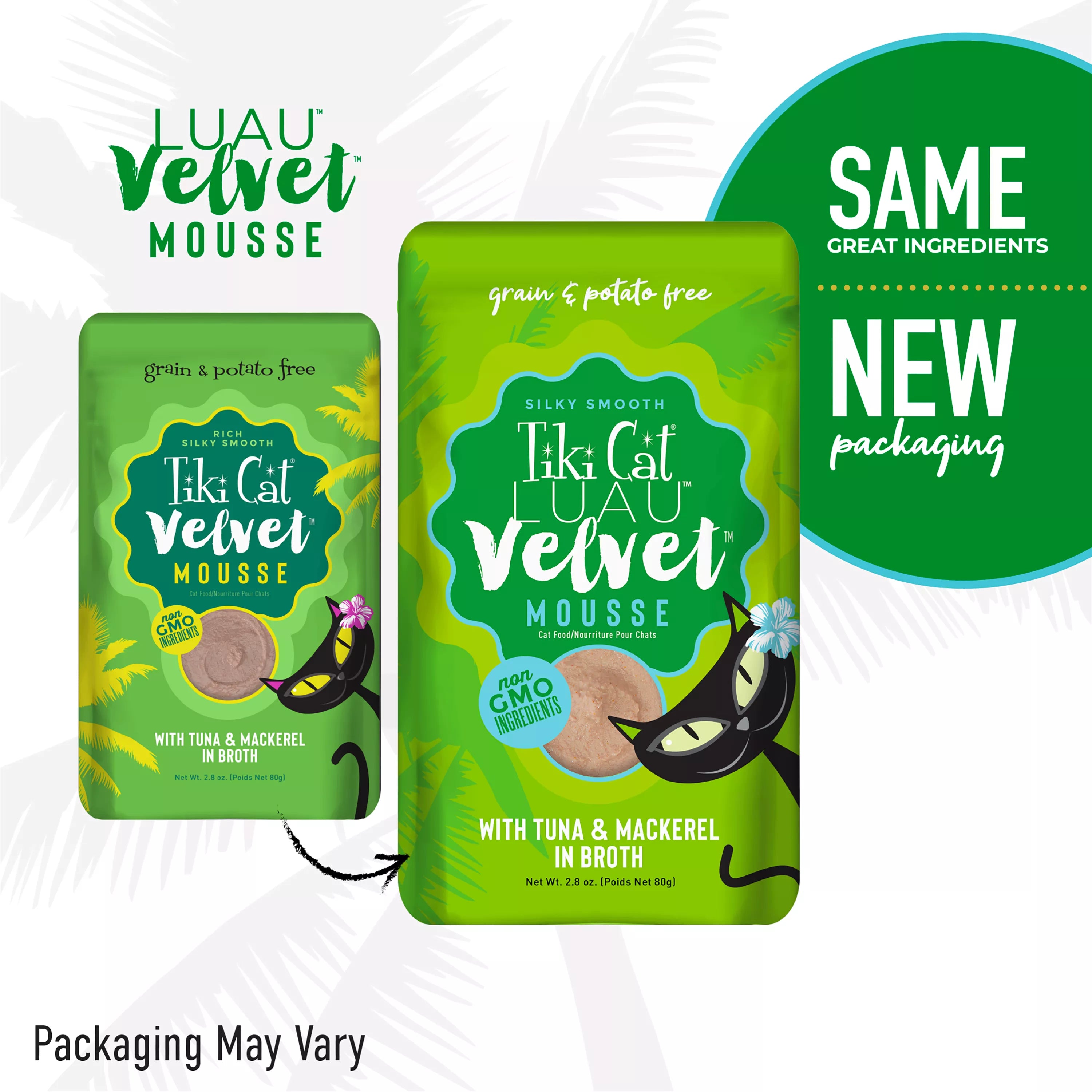 Tiki Cat Velvet Mousse Cat Food - Non-GMO, Grain & Potato Free, 2.8oz