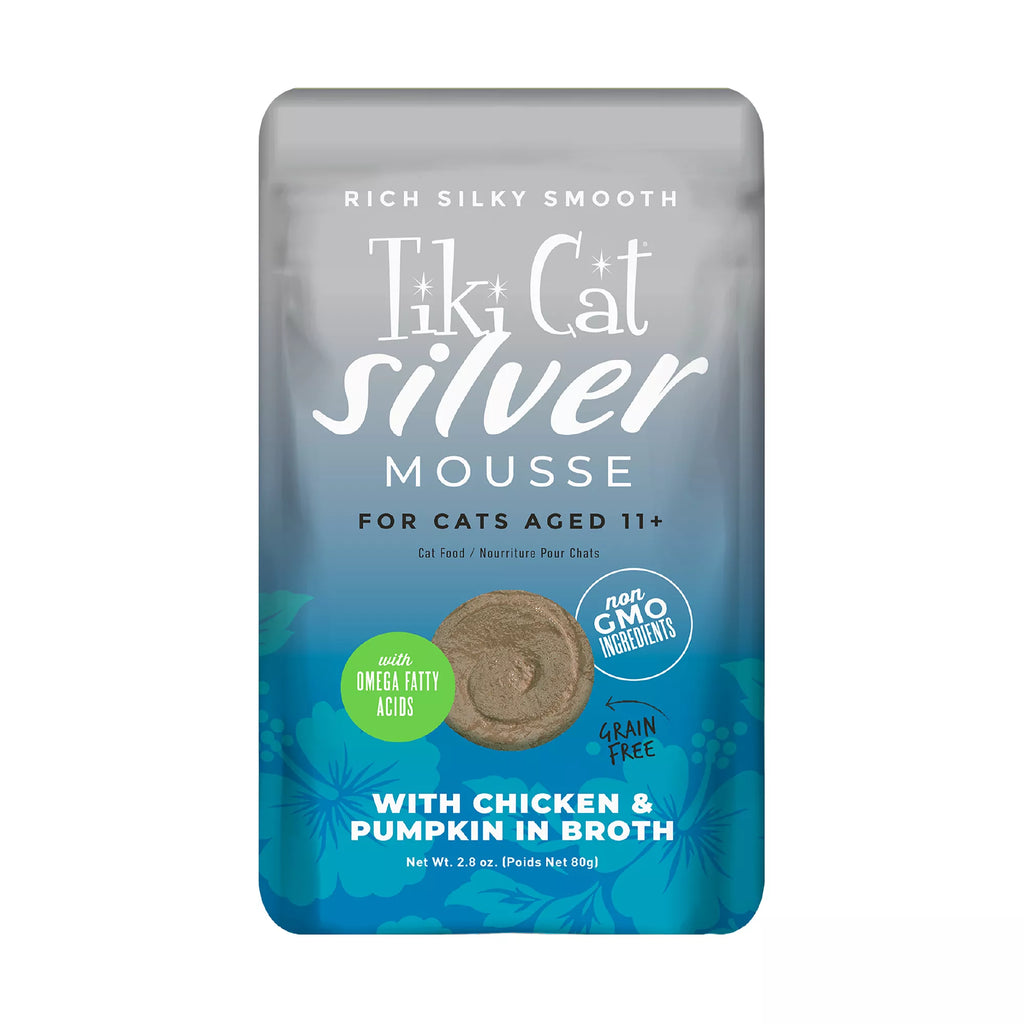 Tiki Cat Velvet Mousse Senior Cat Food - Non-GMO, Grain & Potato Free, Chicken, 2.8oz