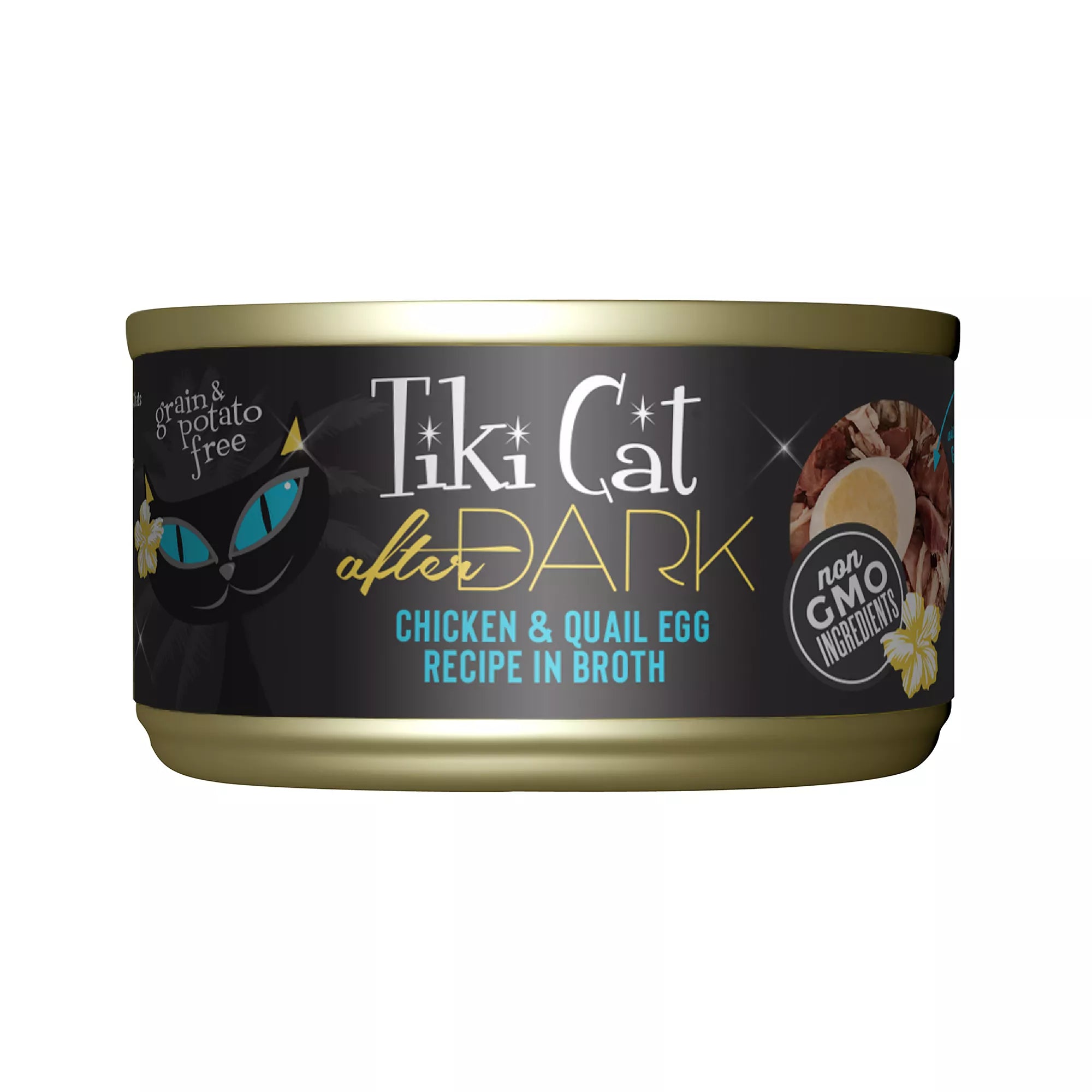 Tiki Cat After Dark Wet Cat Food - Non-GMO, Grain & Potato Free, 2.8oz