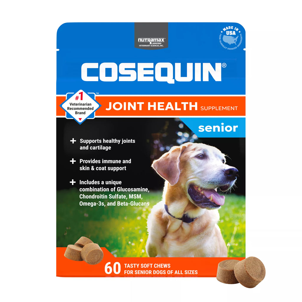 Nutramax Cosequin Joint Health Supplement for Senior Dogs - Maximum Strength Soft Chews - 60 Count