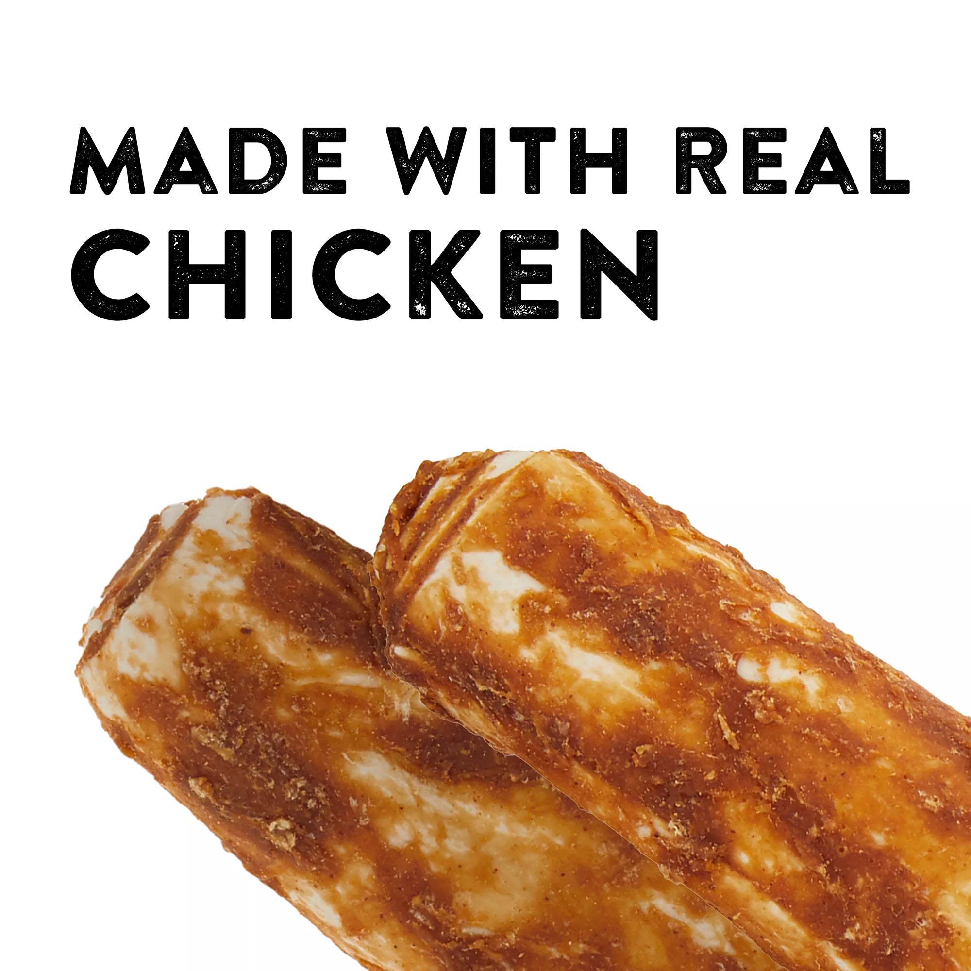 Dentley's Rawhide-Free 7" Retriever Rolls Dog Chew - Peanut Butter, 2 Count