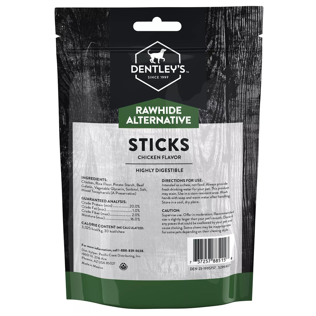 Dentley's Rawhide-Free 5" Retriever Sticks Dog Chew - Chicken, 10 Count