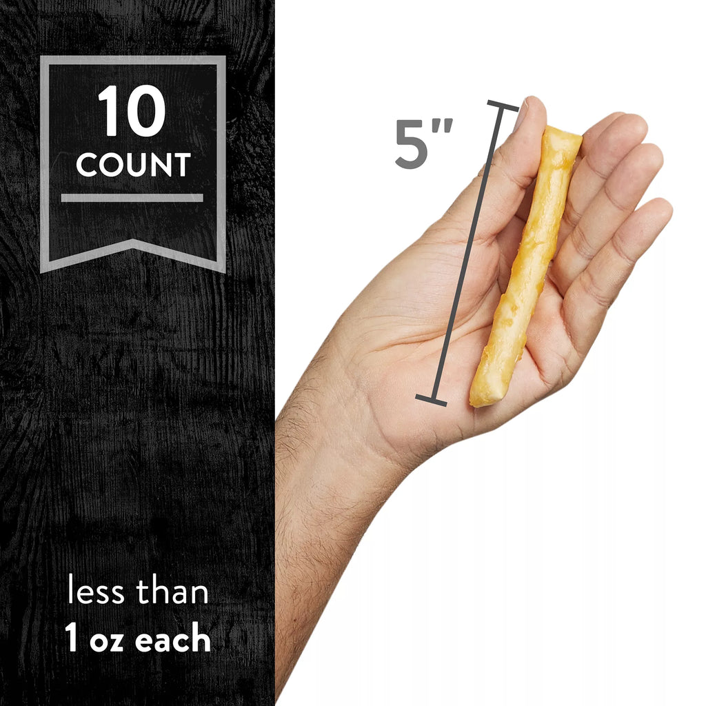 Dentley's Rawhide-Free 5" Retriever Sticks Dog Chew - Chicken, 10 Count
