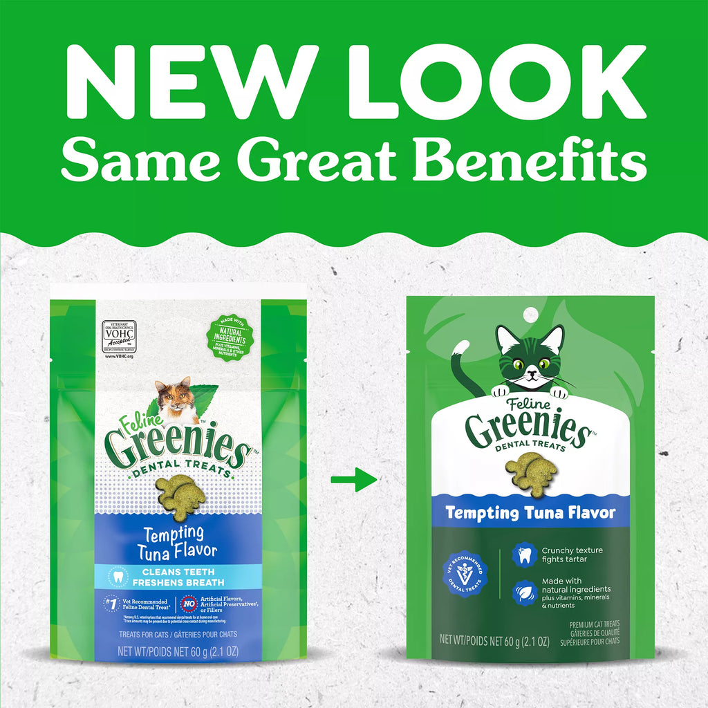 Greenies Feline Greenies Adult Cat Dental Treats - Dental Care, Natural Pet Food, Tuna
