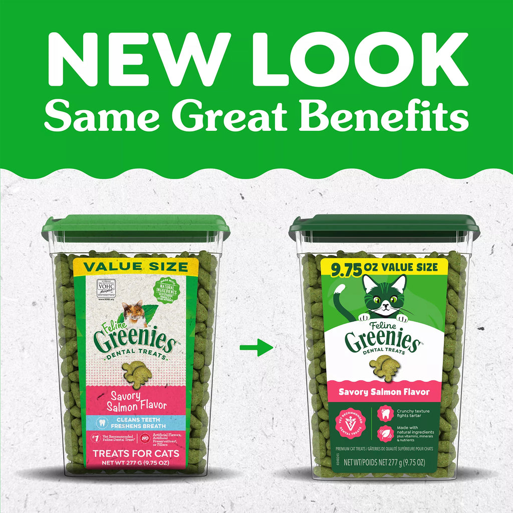 Greenies Feline Greenies Adult Cat Dental Treats - Dental Care, Natural Pet Food, Salmon