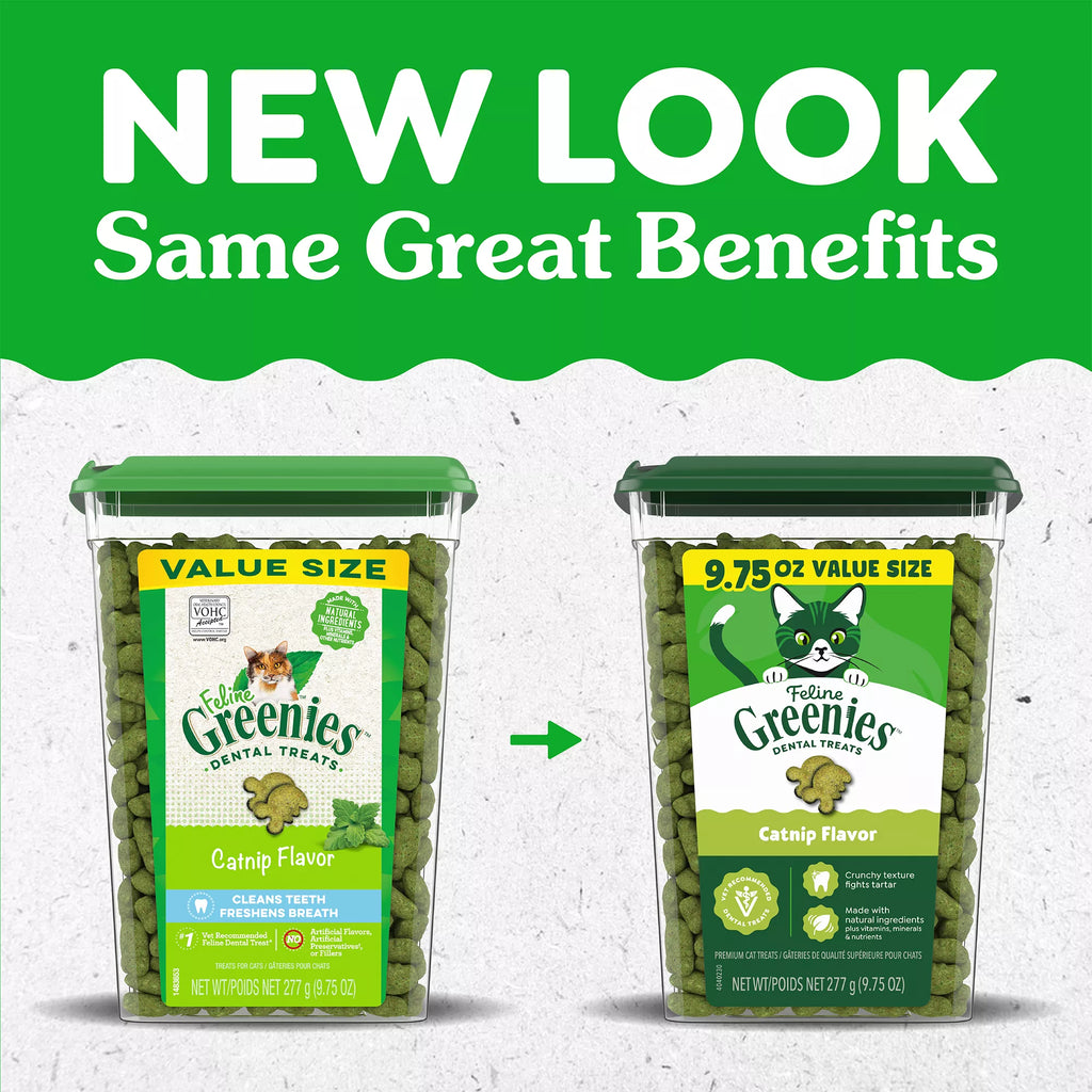 Greenies Feline Greenies Adult Cat Dental Treats - Dental Care, Natural Pet Food, Catnip