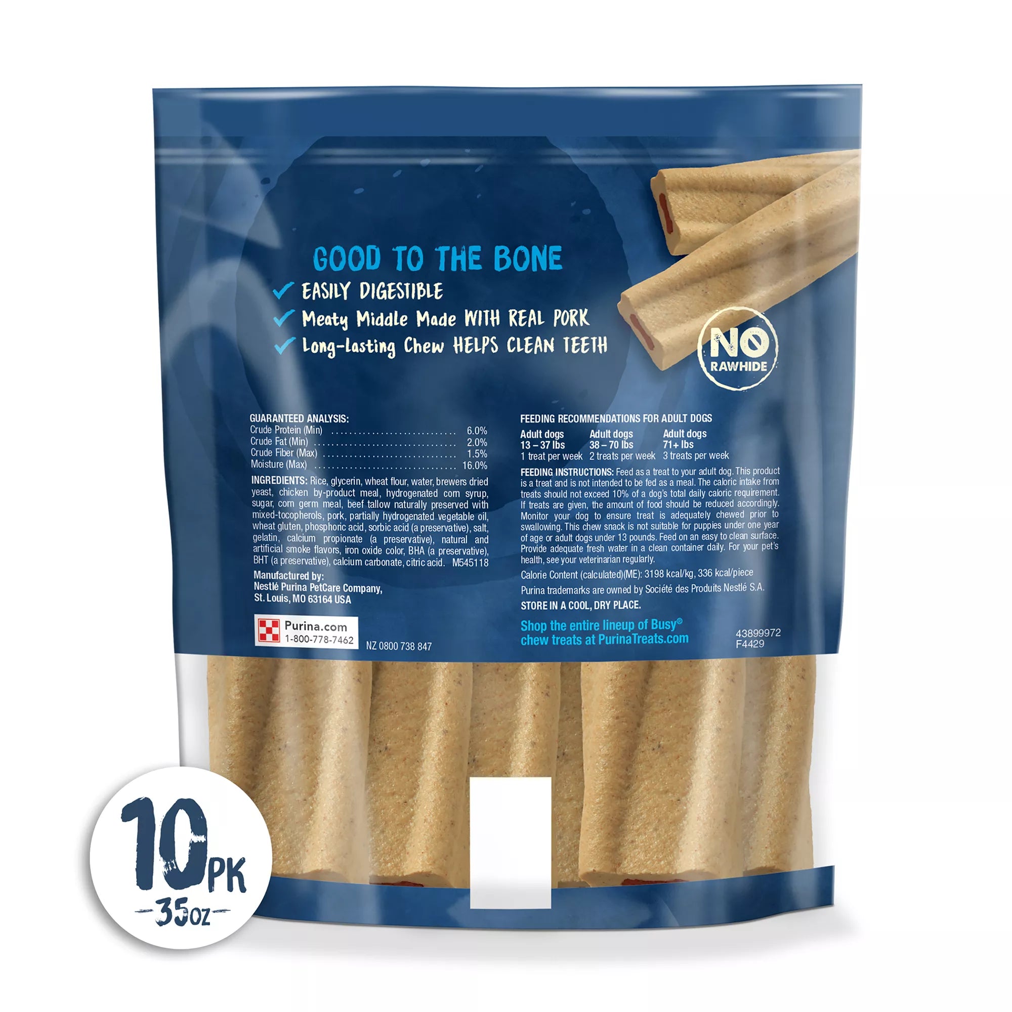 Purina Busy Bone Small/Medium Dog Treat - Beef