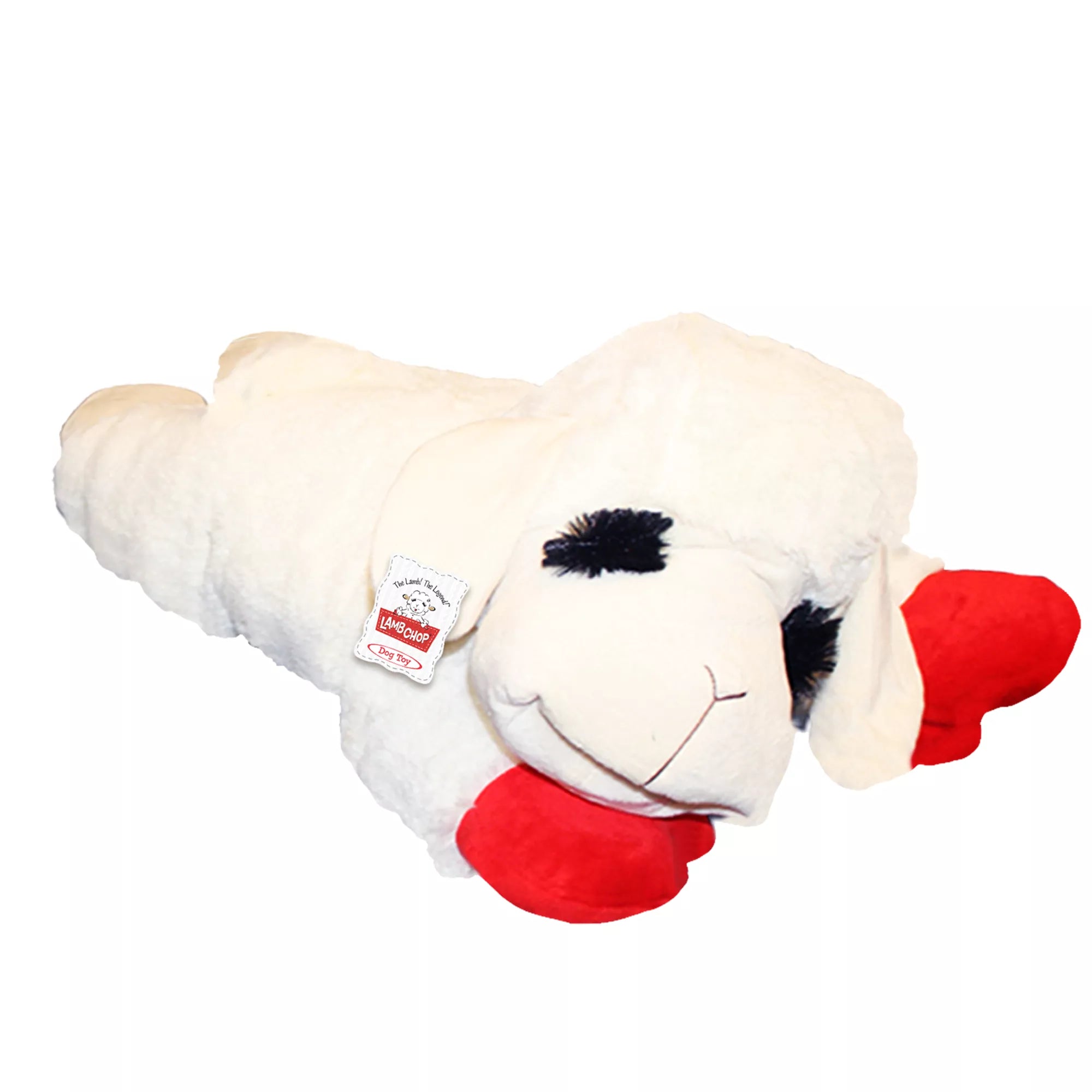 Multipet Lamb Chop Dog Toy Plush for Interactive Play with Squeaker