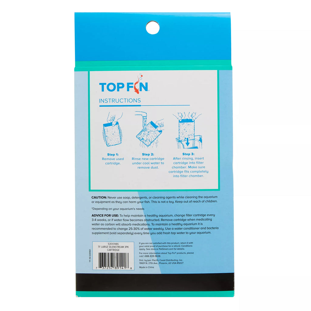 Top Fin Silenstream Filter Cartridge - 3pk