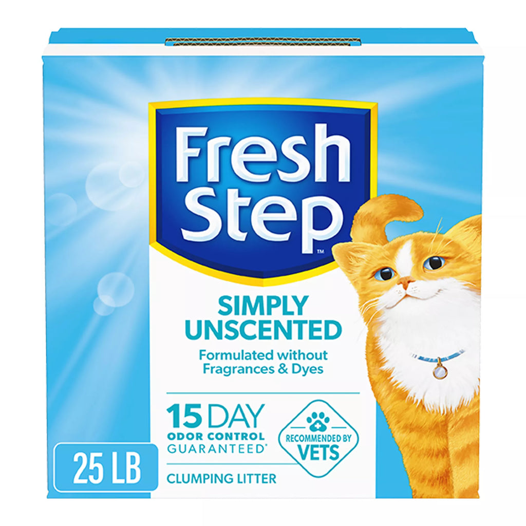 Fresh Step Simply Unscented Pet Litter Clumping Clay Cat Litter - Unscented Pet Litter, Low Dust Litter