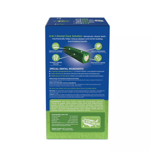 Ark Natural Pet Foods Brushless Toothpaste 4-in-1 Large Dog Dental Treats - 40 Count