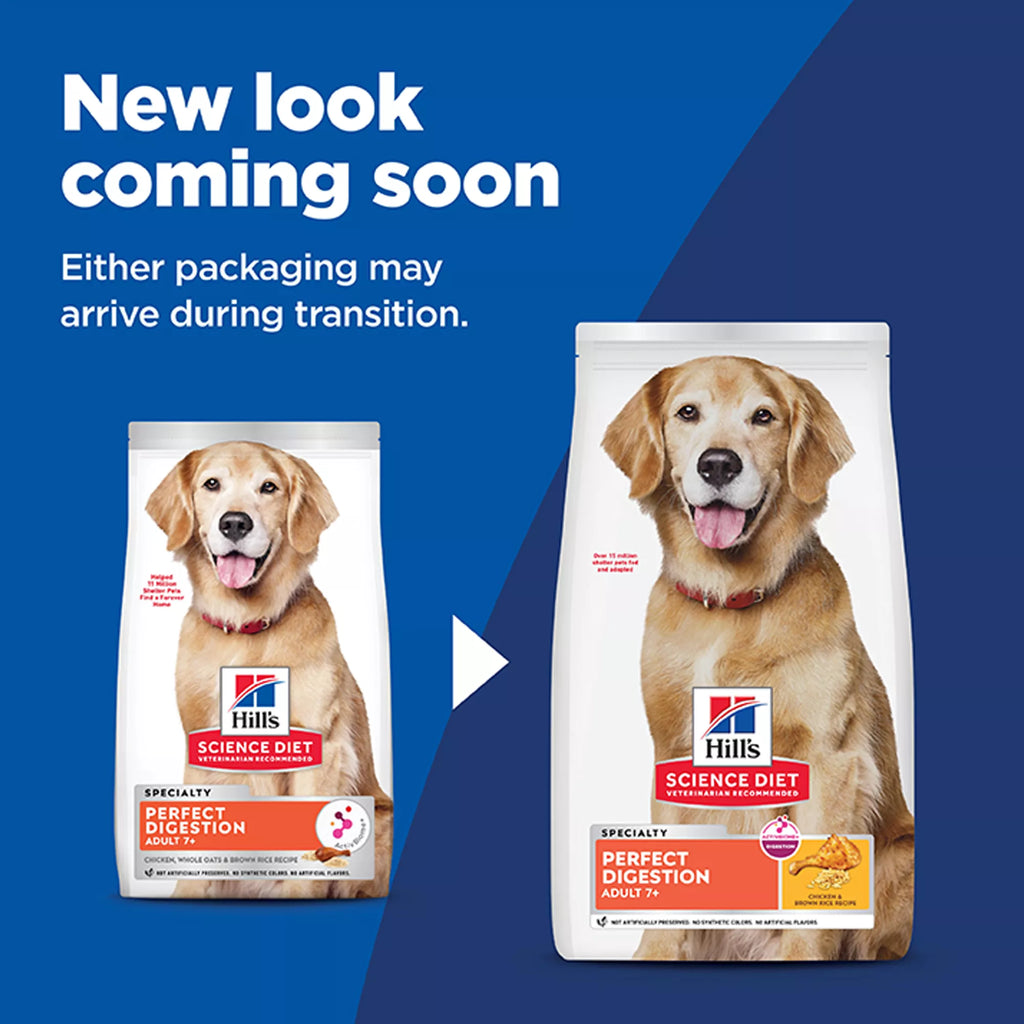 Hill's Science Diet Perfect Digestion Senior 7+ Dry Dog Food - Chicken, Whole Oats & Brown Rice