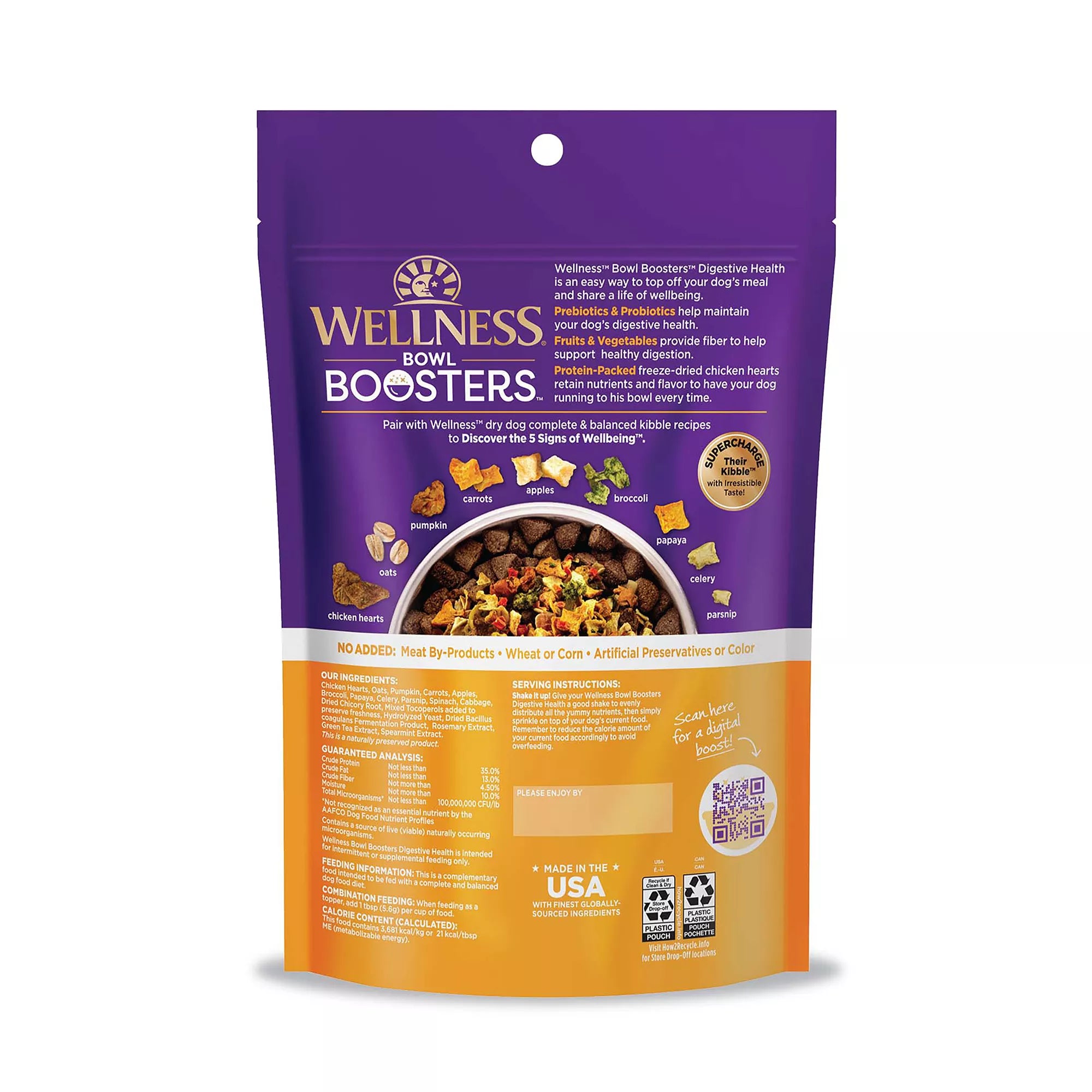 Wellness CORE Bowl Boosters All Life Stage Dog Food Topper - Digestive Health, Chicken