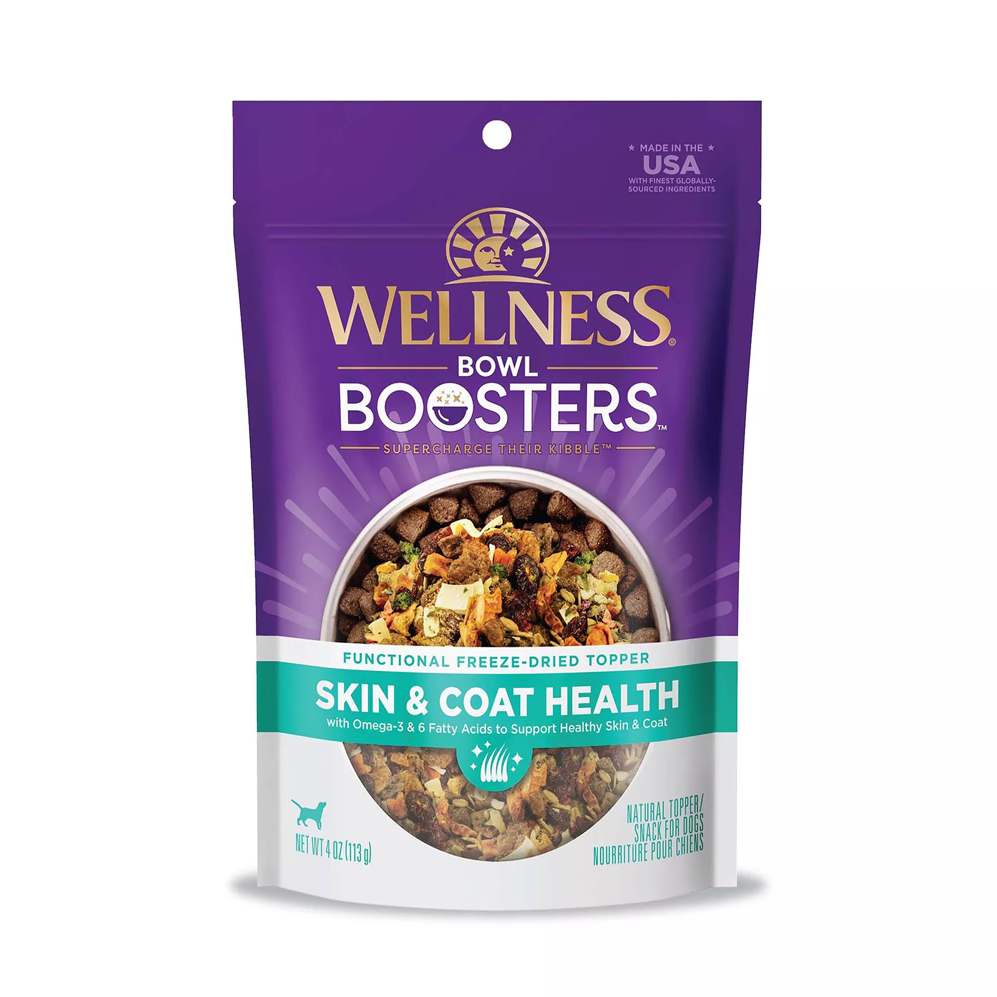 Wellness CORE Bowl Boosters All Life Stage Dog Food Topper - Skin & Coat Health, Chicken