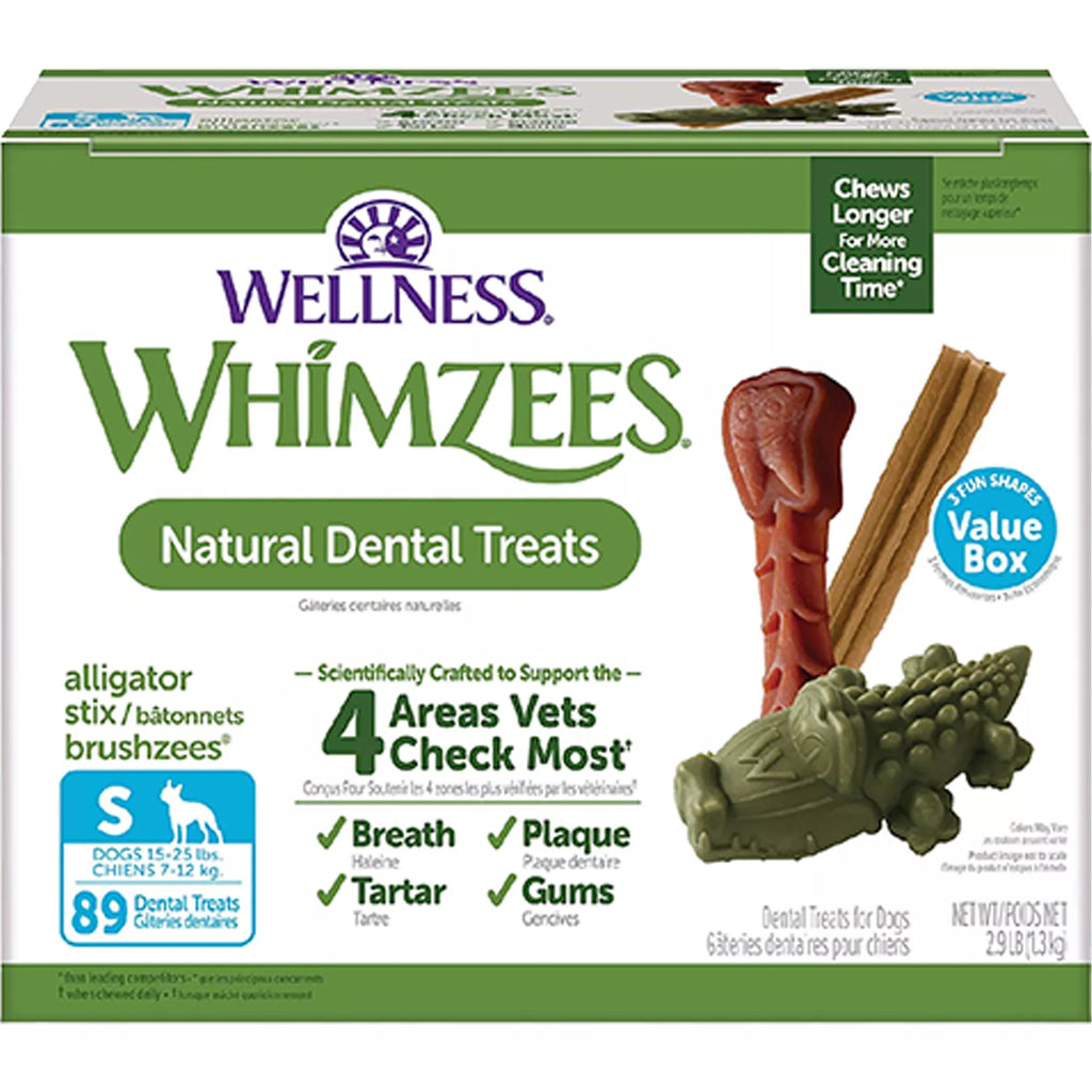 WHIMZEES Variety Value Pack Small Dental Dog Treat - Natural Pet Food, 89 Count