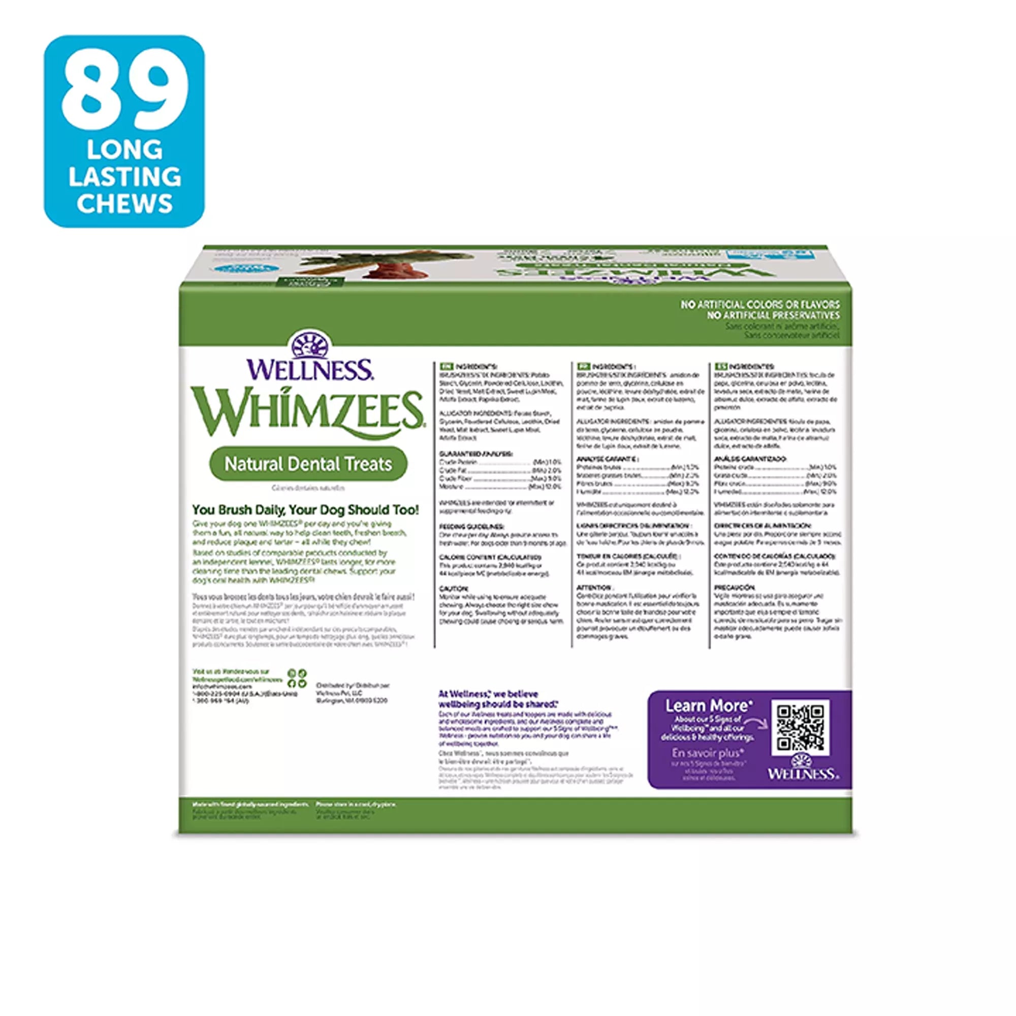 WHIMZEES Variety Value Pack Small Dental Dog Treat - Natural Pet Food, 89 Count