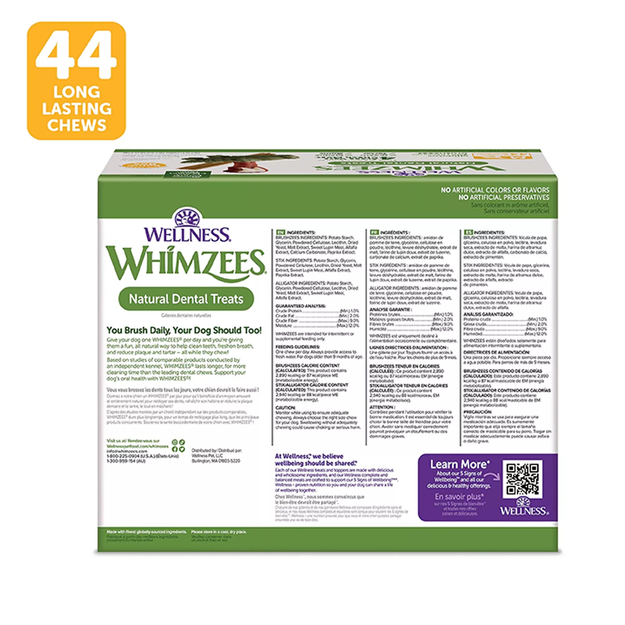 WHIMZEES Variety Value Box Medium Dental Dog Treat - Natural Pet Food, Grain-Free Pet Food, 44 Count