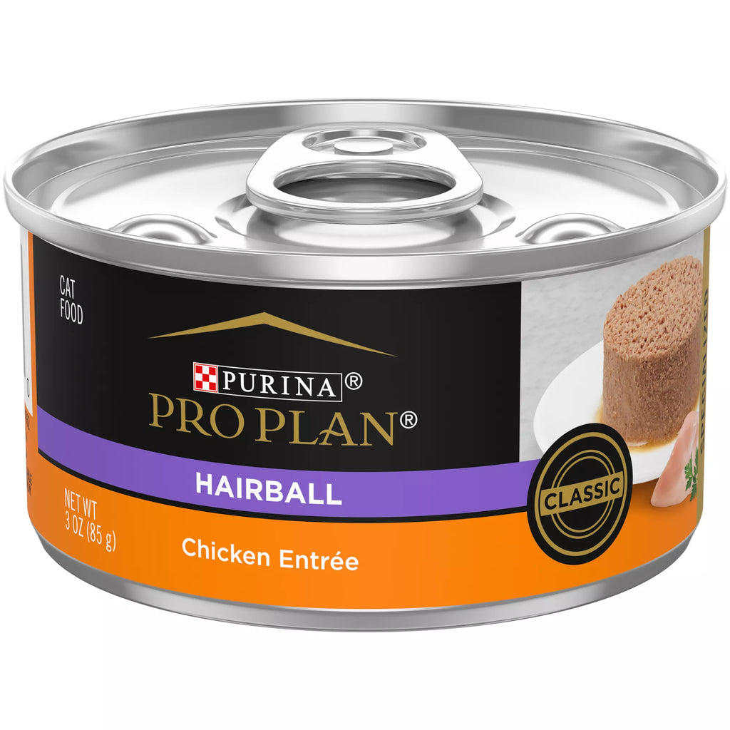 Purina Pro Plan Hairball Wet Cat Food - Adult - No Artificial Colors or Preservatives, 3 Oz