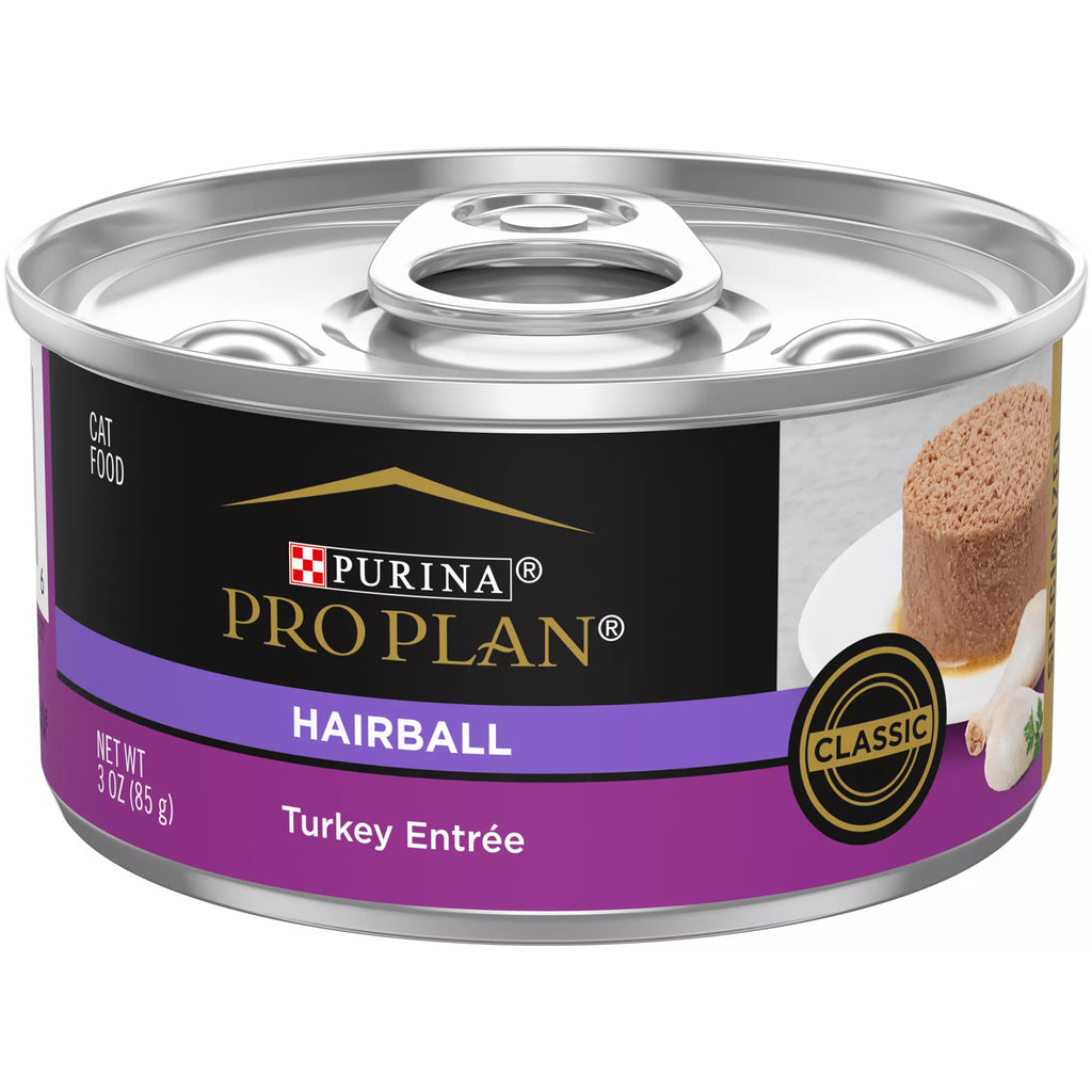 Purina Pro Plan Hairball  Wet Cat Food - Adult - No Artificial Colors or Preservatives, 3 Oz