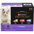 Purina Pro Plan Hairball  Wet Cat Food - Adult - Pet Food Variety Pack, 24 CT, 72 OZ