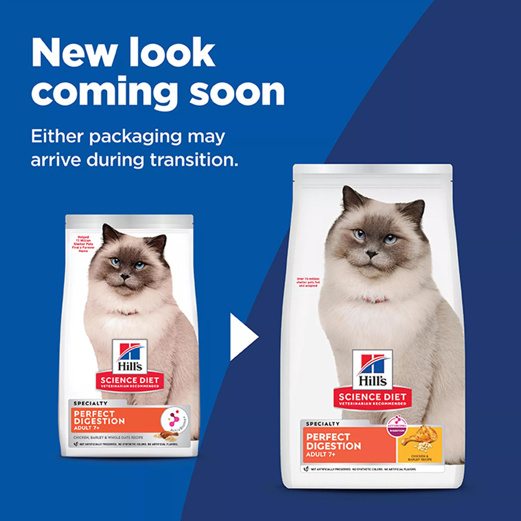 Hill's Science Diet Perfect Digestion Adult Senior 7+ Dry Cat Food - Chicken