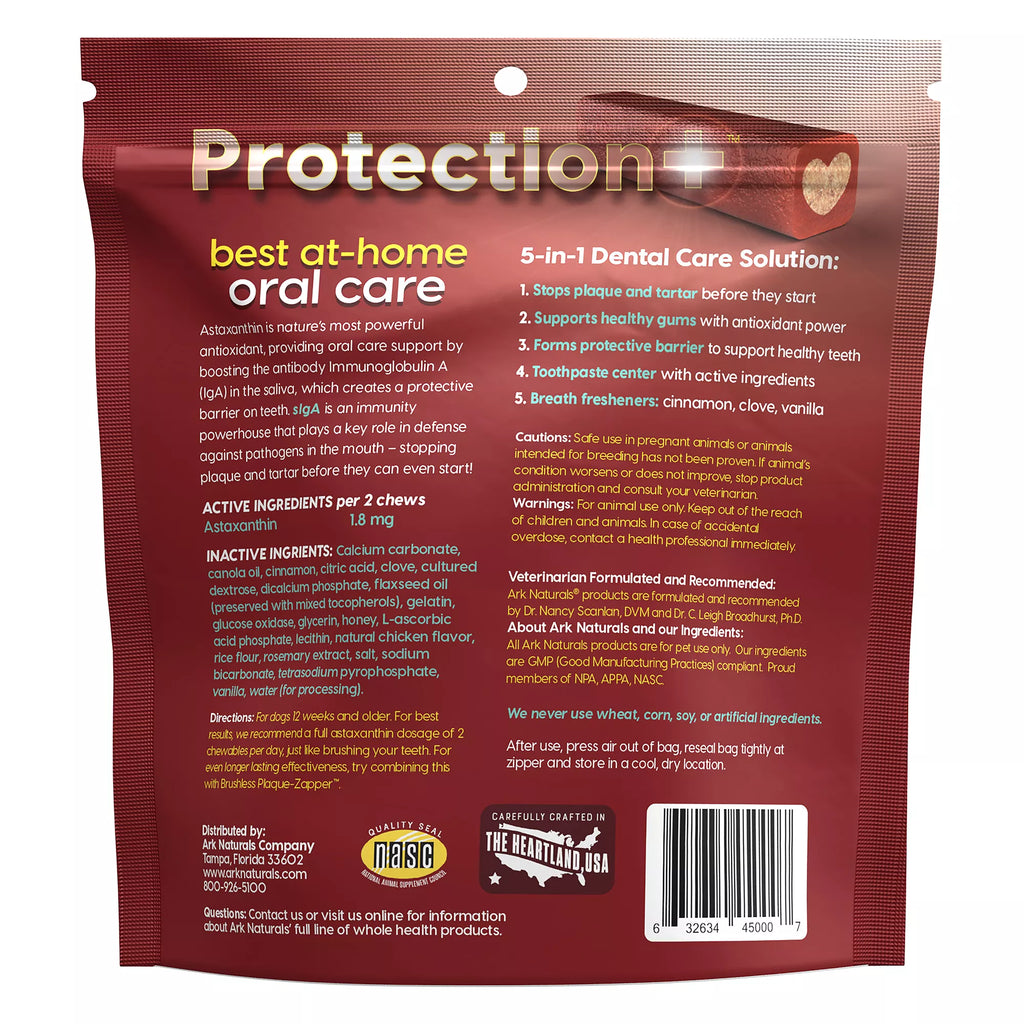 Ark Natural Pet Foods Protection+ Brushless Toothpaste 5-in-1 Small Dog Dental Chews - 8-20 lbs.