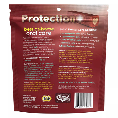 Ark Natural Pet Foods Protection+ Brushless Toothpaste 5-in-1 Small Dog Dental Chews - 8-20 lbs.
