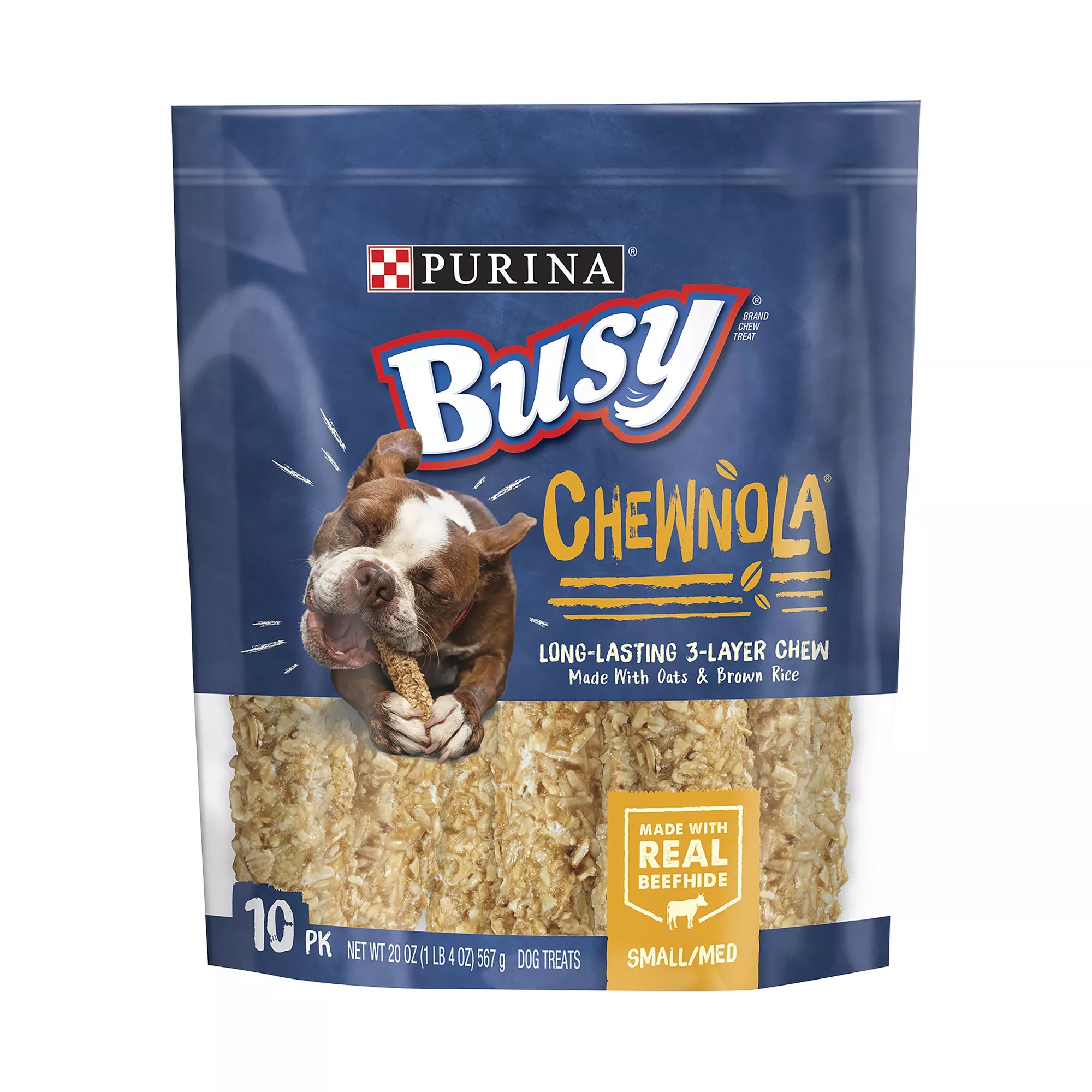Purina Busy Chewnola Small/Medium Dog Treat - Beef