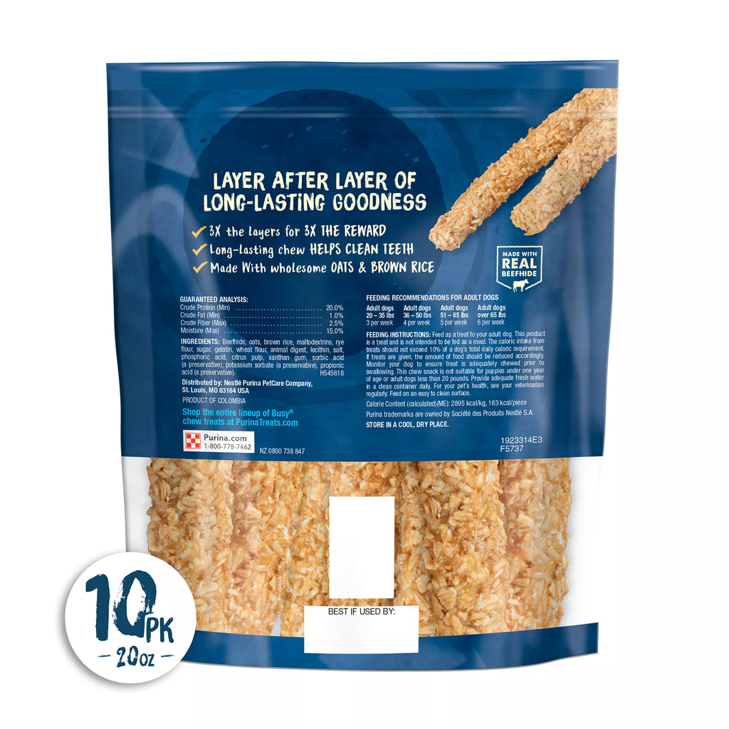 Purina Busy Chewnola Small/Medium Dog Treat - Beef