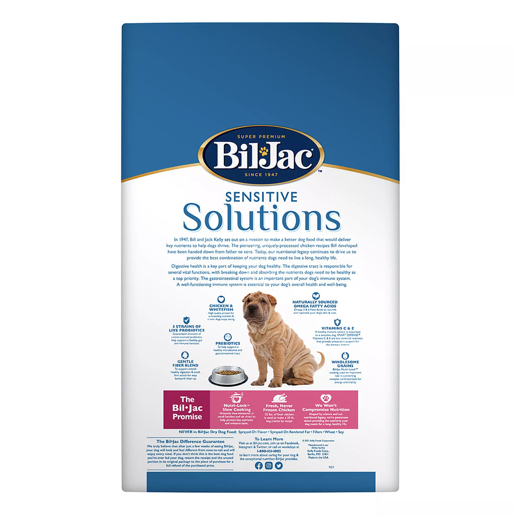 Bil-Jac Sensitive Solutions All Life Stage Dry Dog Food - Digestive & Immune Support